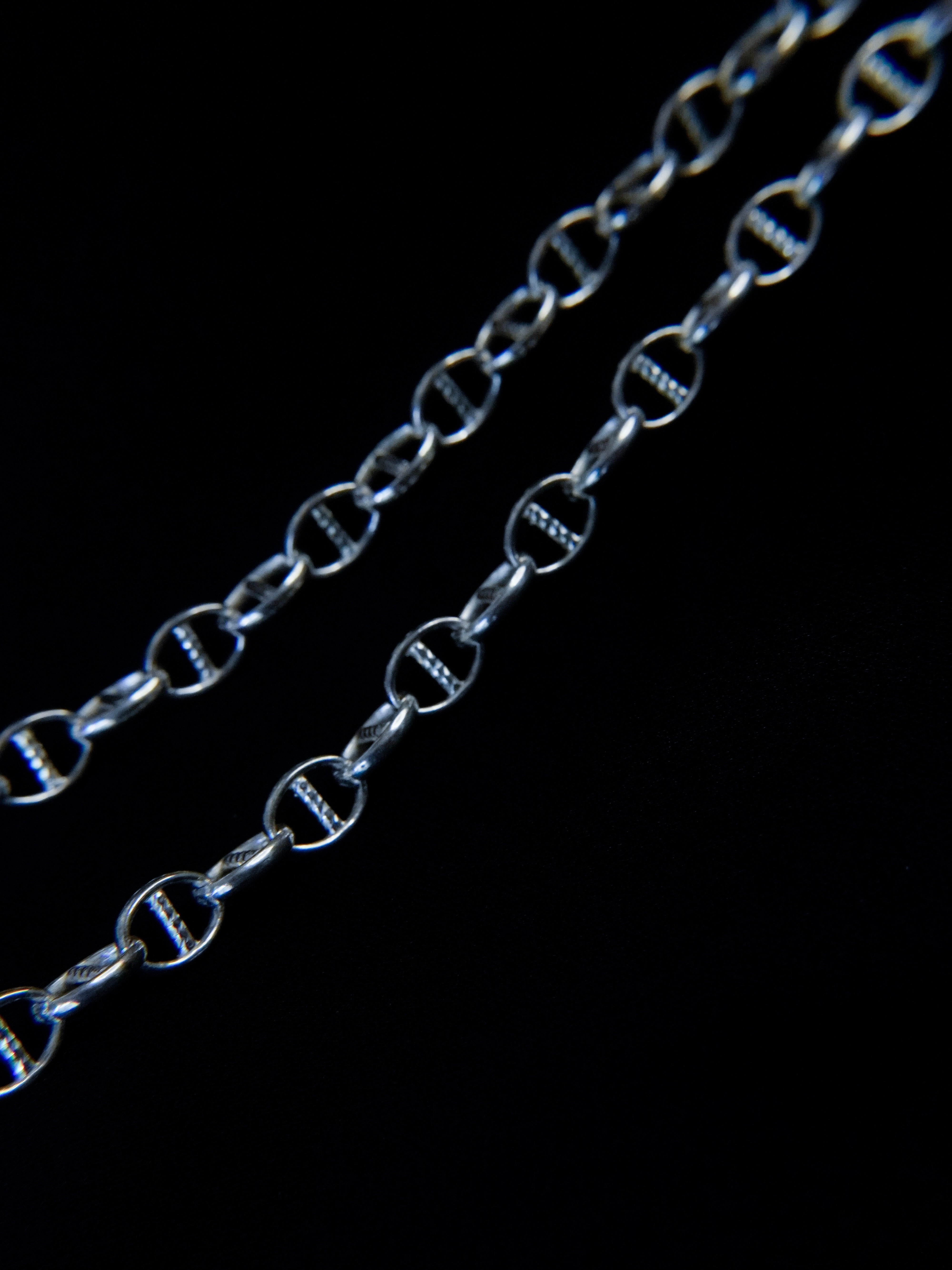 CADENA ESCALERA DIAMANTADA 13.8gr / 50cm / Plata