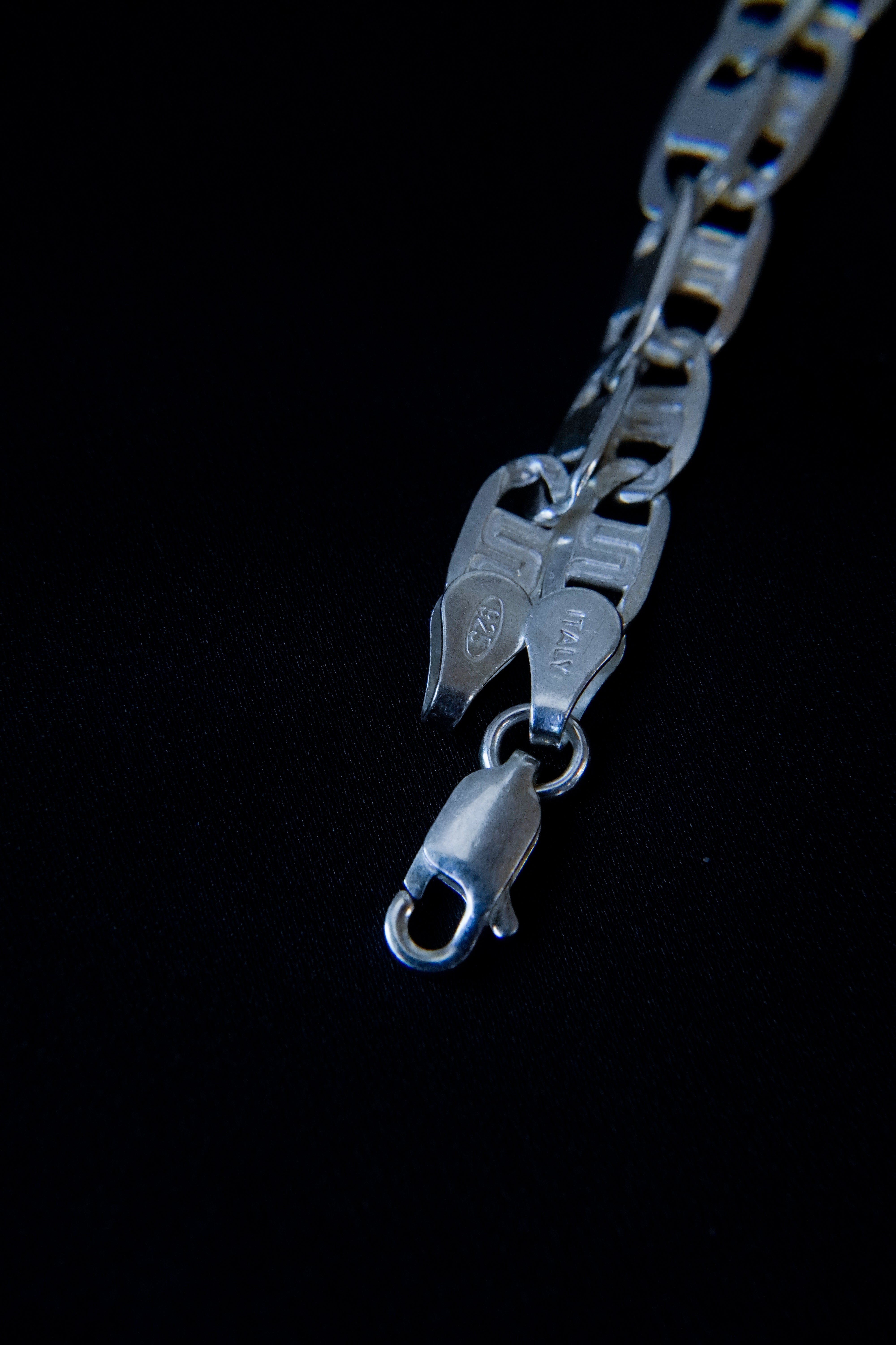 CADENA ESCALERA DIAMANTADA 16.21gr / 60cm / Plata