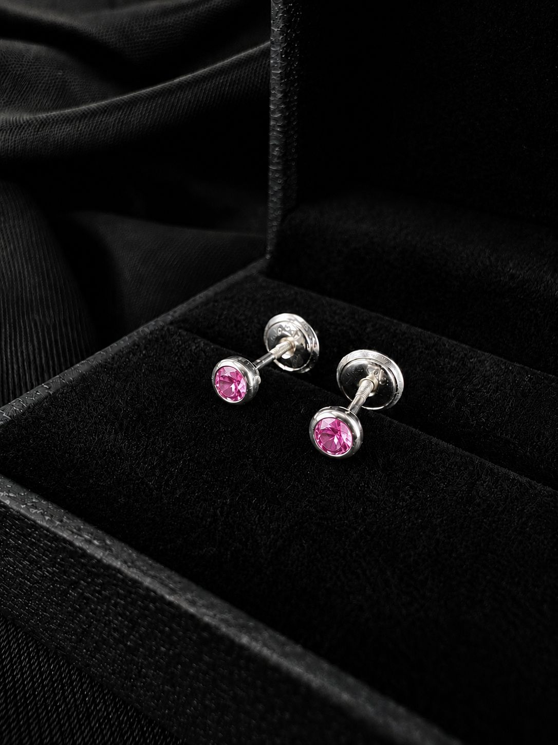 TOPOS REDONDO ROSA 0.65gr / PLATA (Joya)