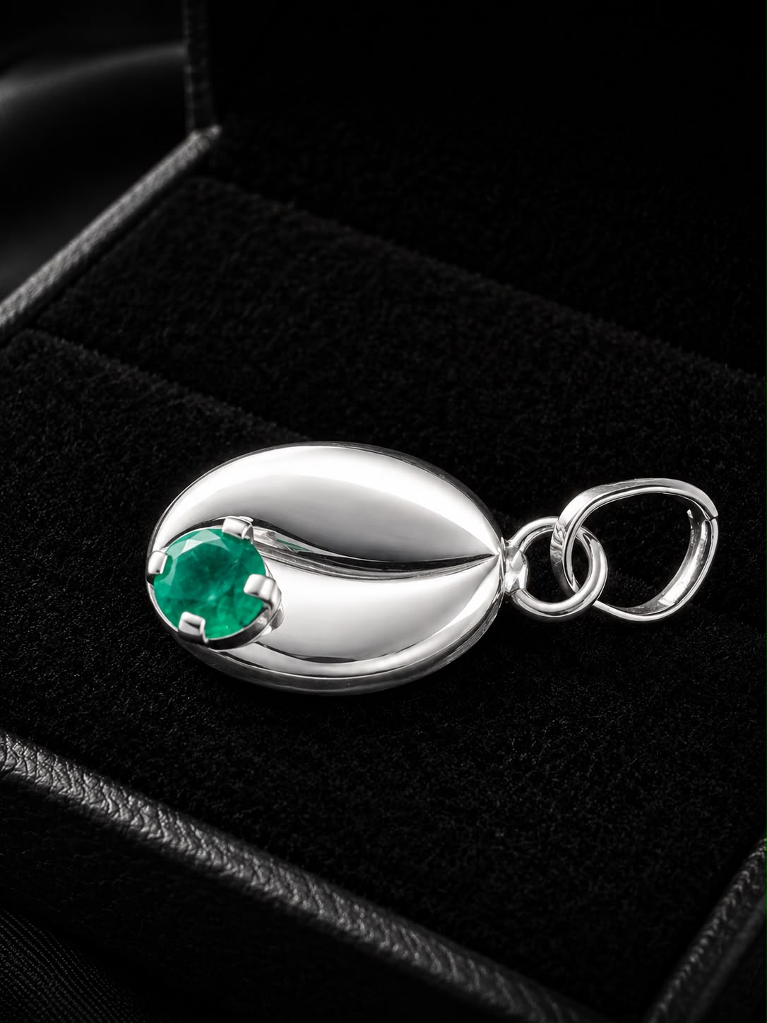 DIJE COFFE ESMERALDA 0.41gr / 1cm / PLATA (Joya)