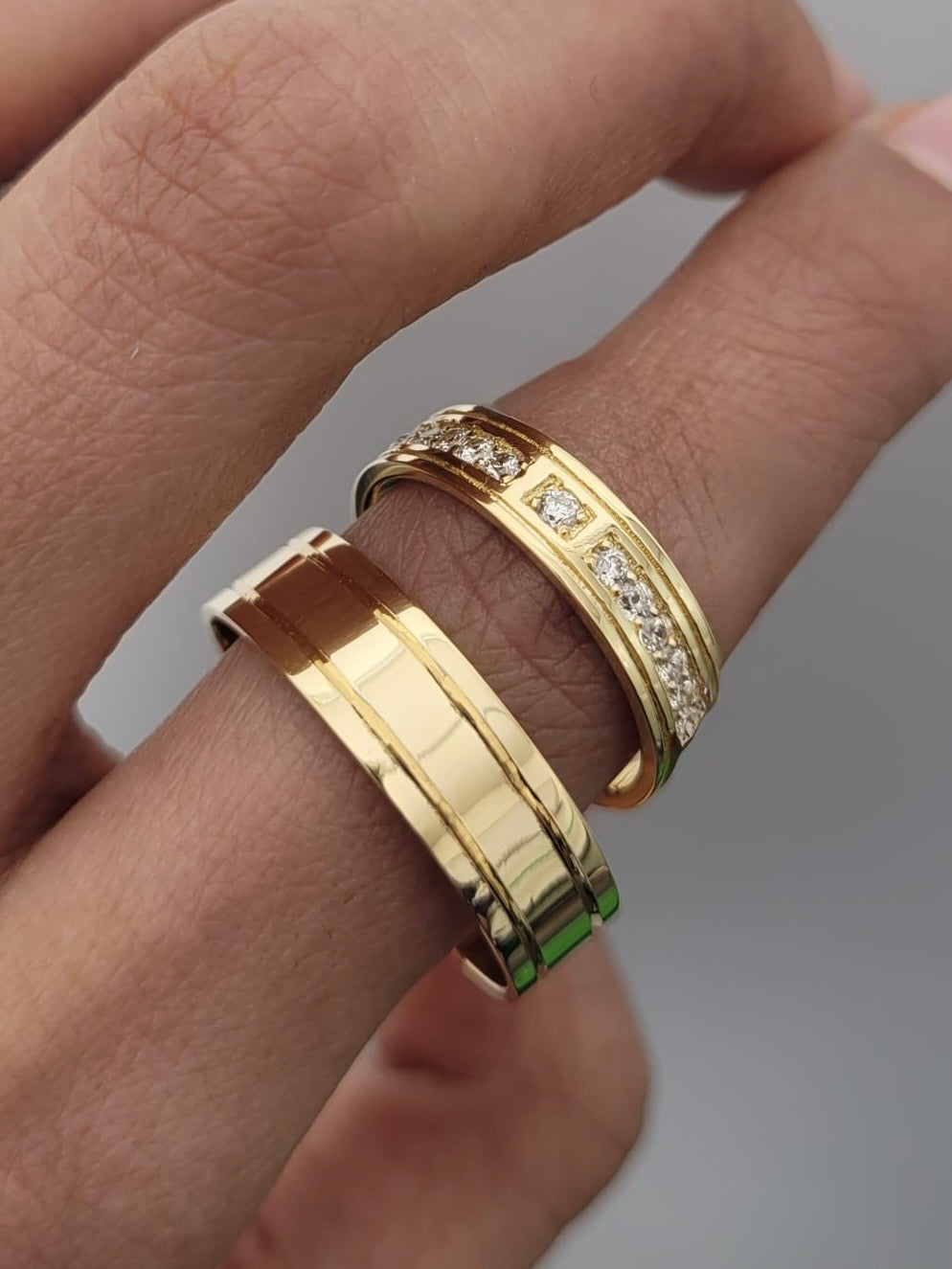 ARGOLLA PAR ORIGEN 0.28 CTS DIAMANTES 9gr / ORO AMARILLO Nac (Joya)