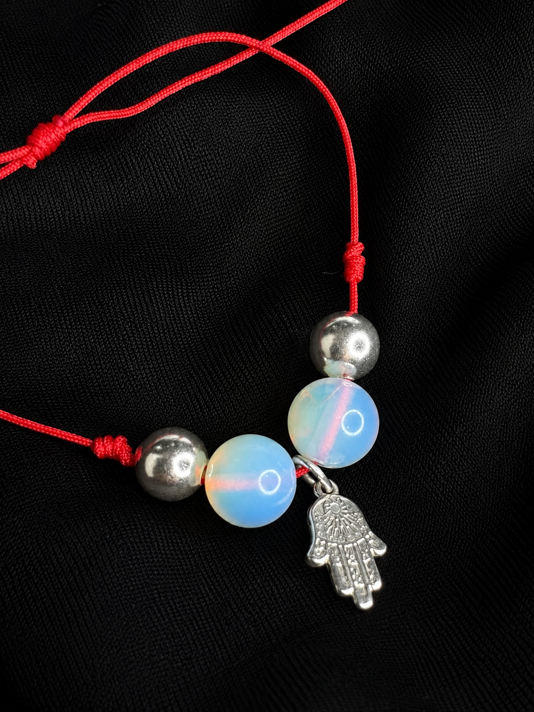 PULSERA HAMSA 2 BOLAS PLATA (Joya)