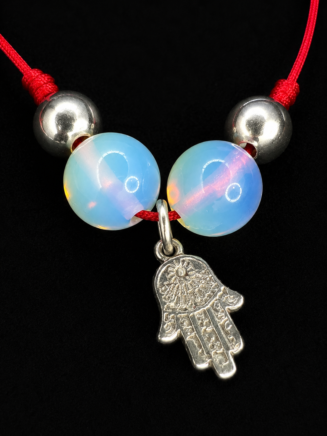 PULSERA HAMSA 2 BOLAS PLATA (Joya)