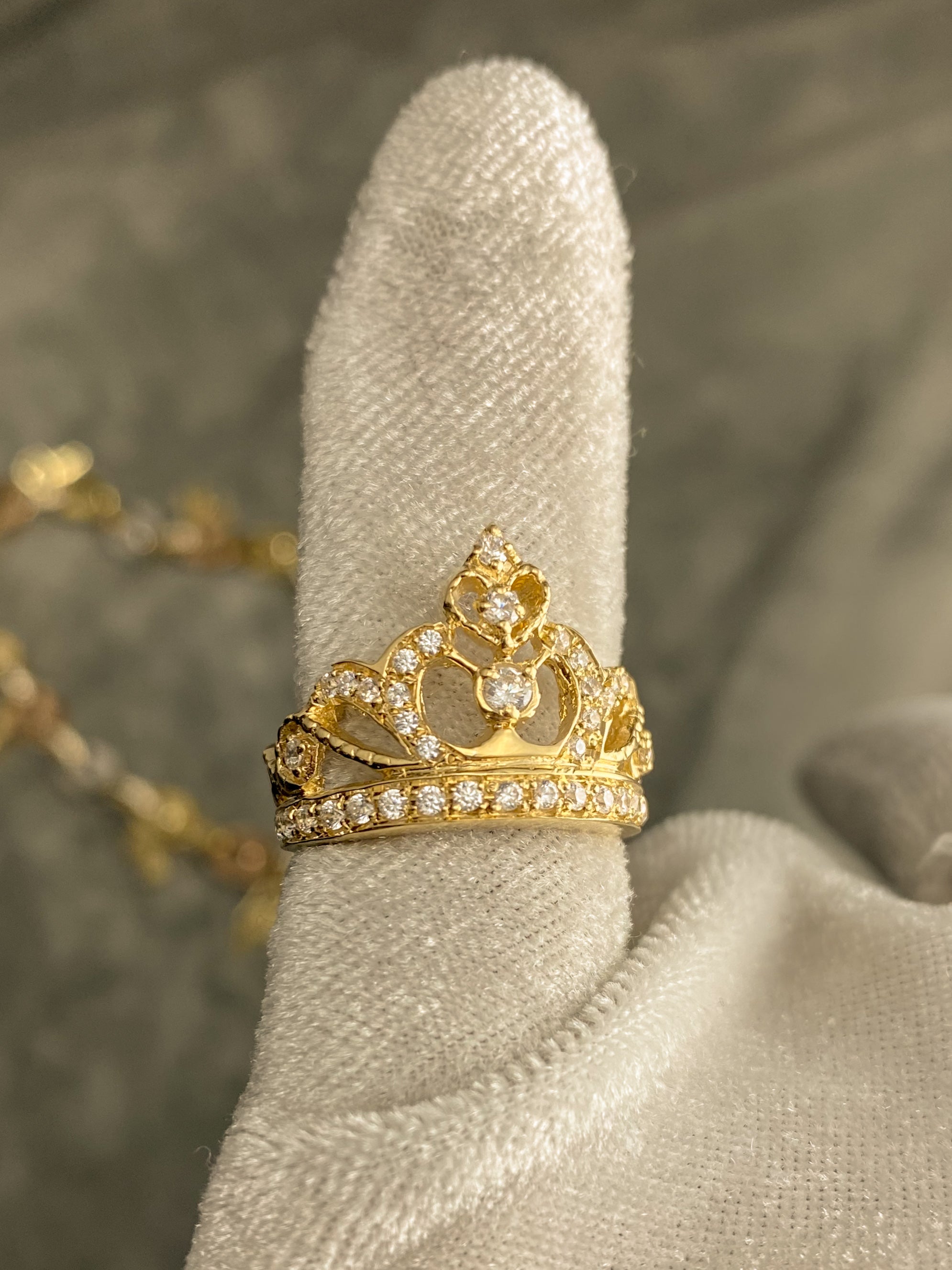 ANILLO CORONA 0,50 CTS DIAMANTES / ORO AMARILLO 6GR