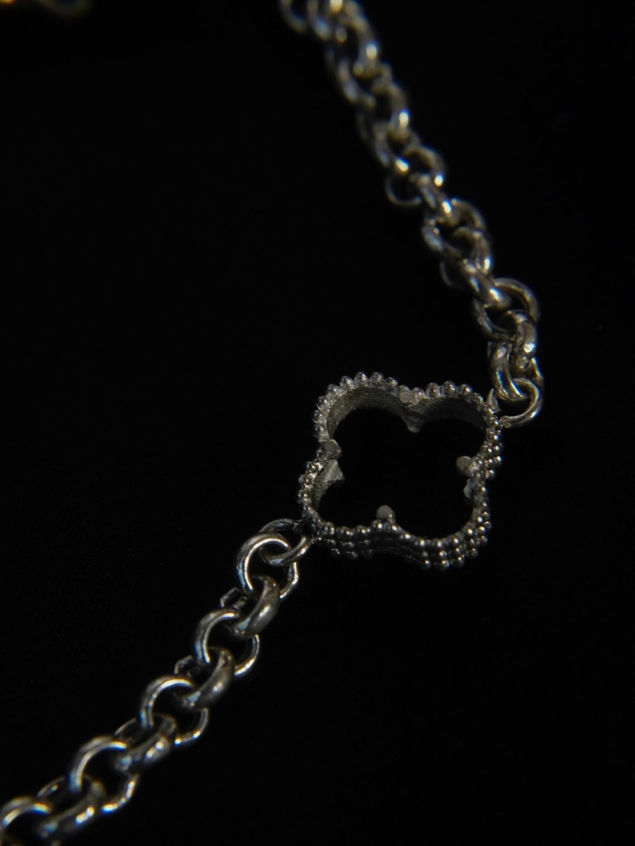 CADENA PERSONALIZABLE 5 TREBOL GRANDE 15.2gr / 60cm / Plata Esp.