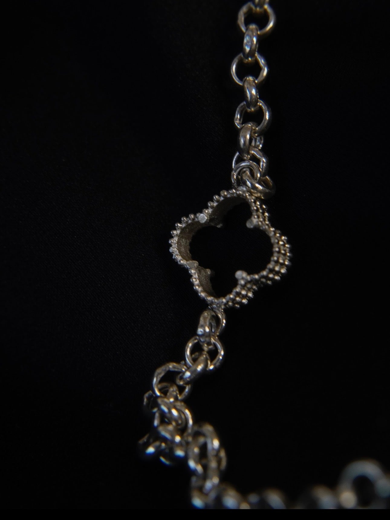 CADENA PERSONALIZABLE 5 TREBOL GRANDE 15.2gr / 60cm / Plata Esp.