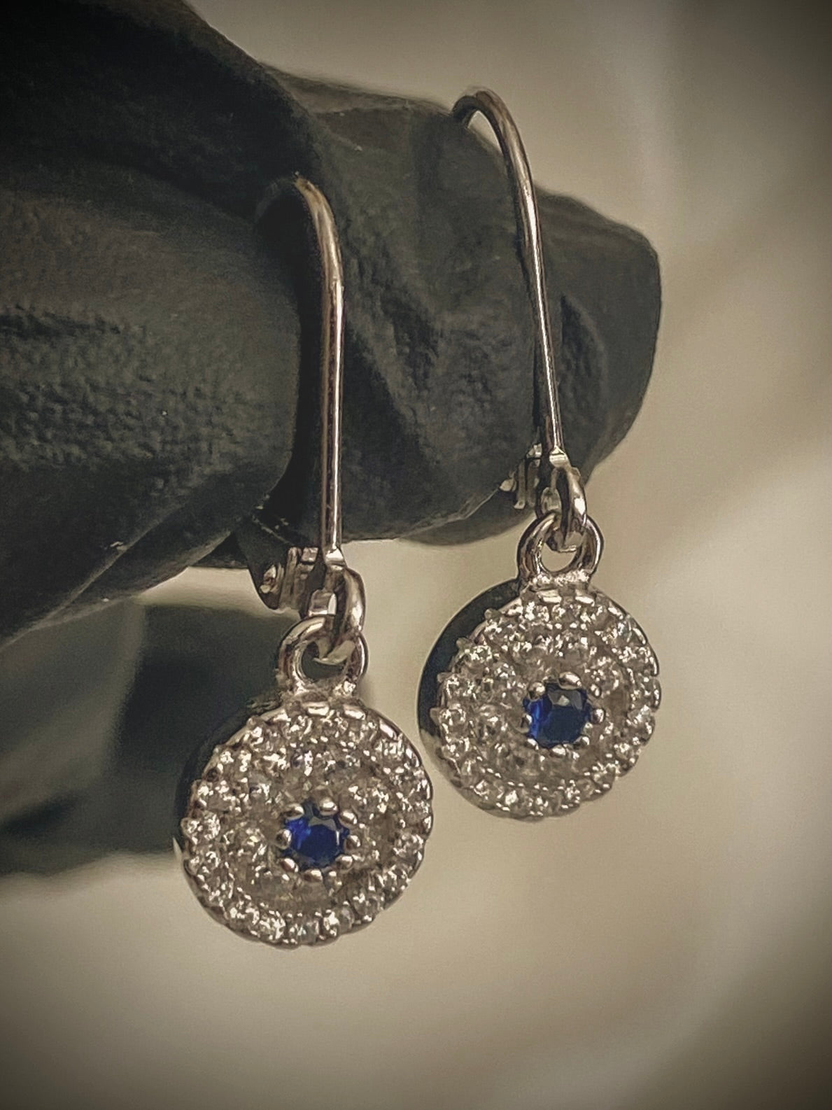ARETES REDONDOS SWA AZUL 2,5CM