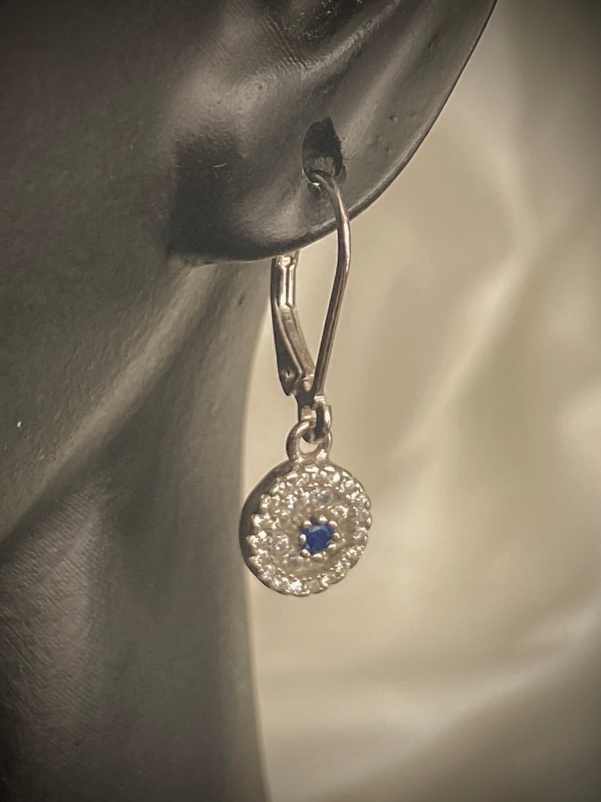 ARETES REDONDOS SWA AZUL 2,5CM