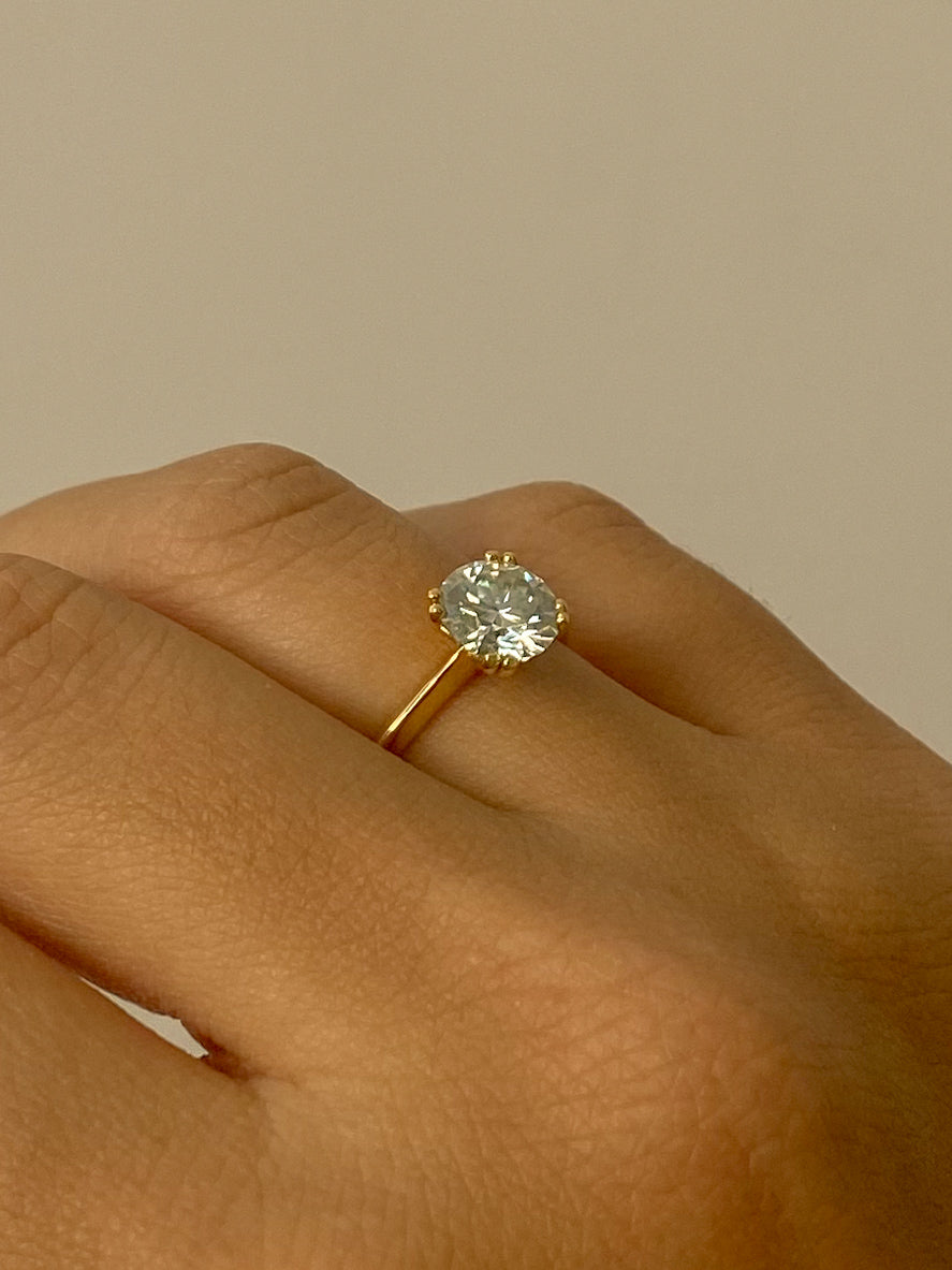 SOLITARIO CLASICO 0,50 CTS DIAMANTES / ORO AMARILLO 3GR