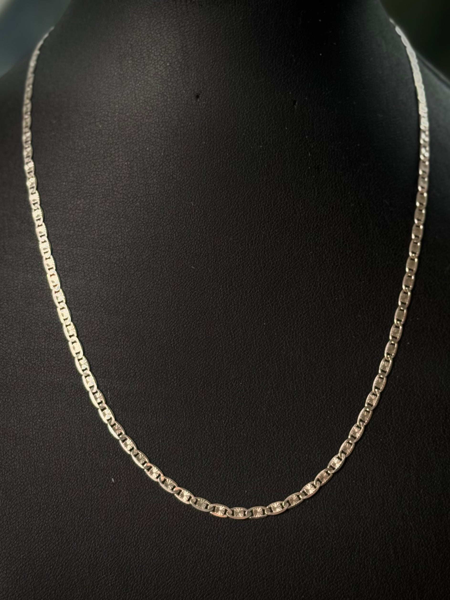 CADENA PLANA DIAMANTADA 4.54gr / 45cm / PLATA