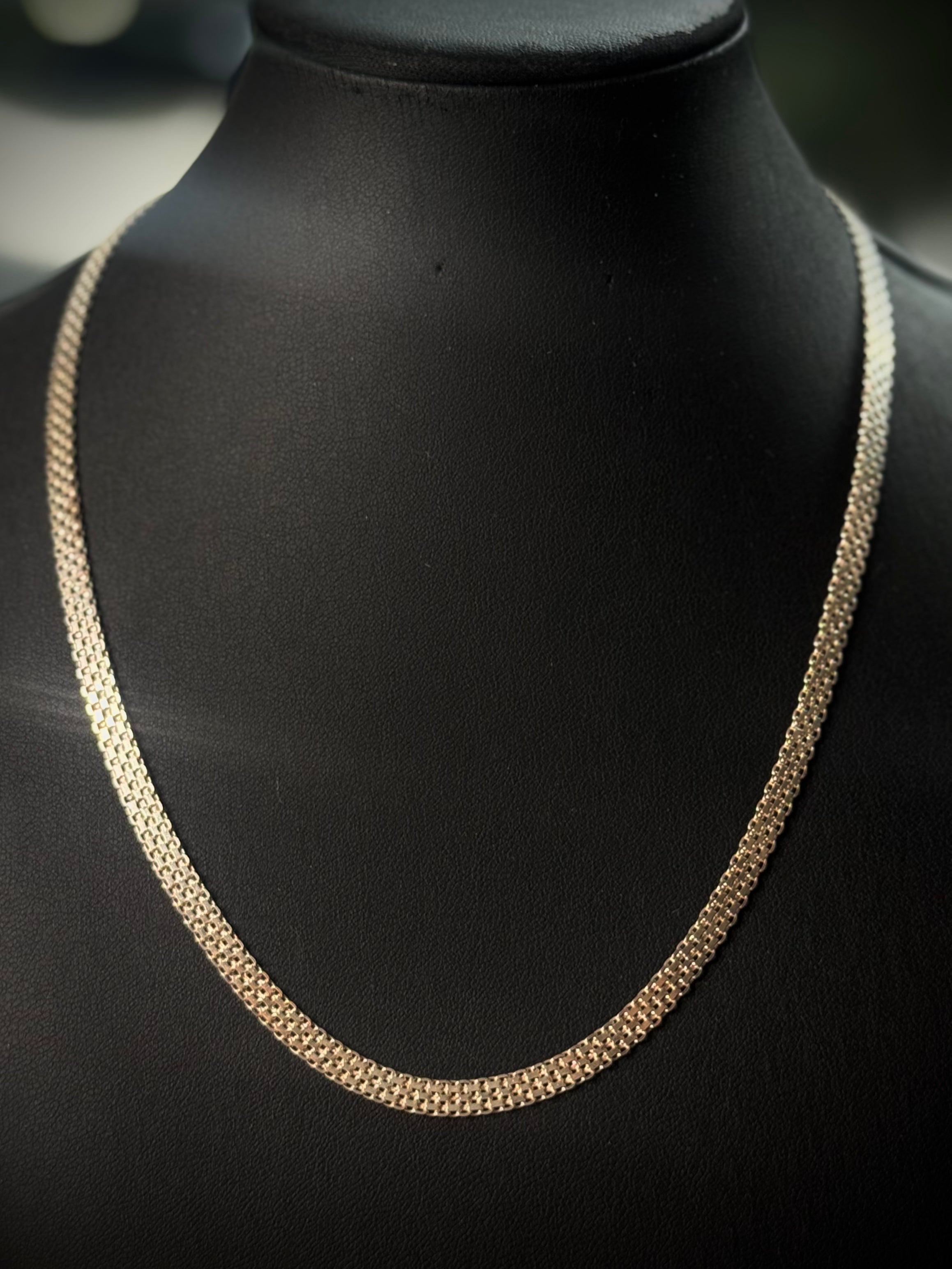 CADENA CHINA DOBLE 10.06gr / 50cm / PLATA