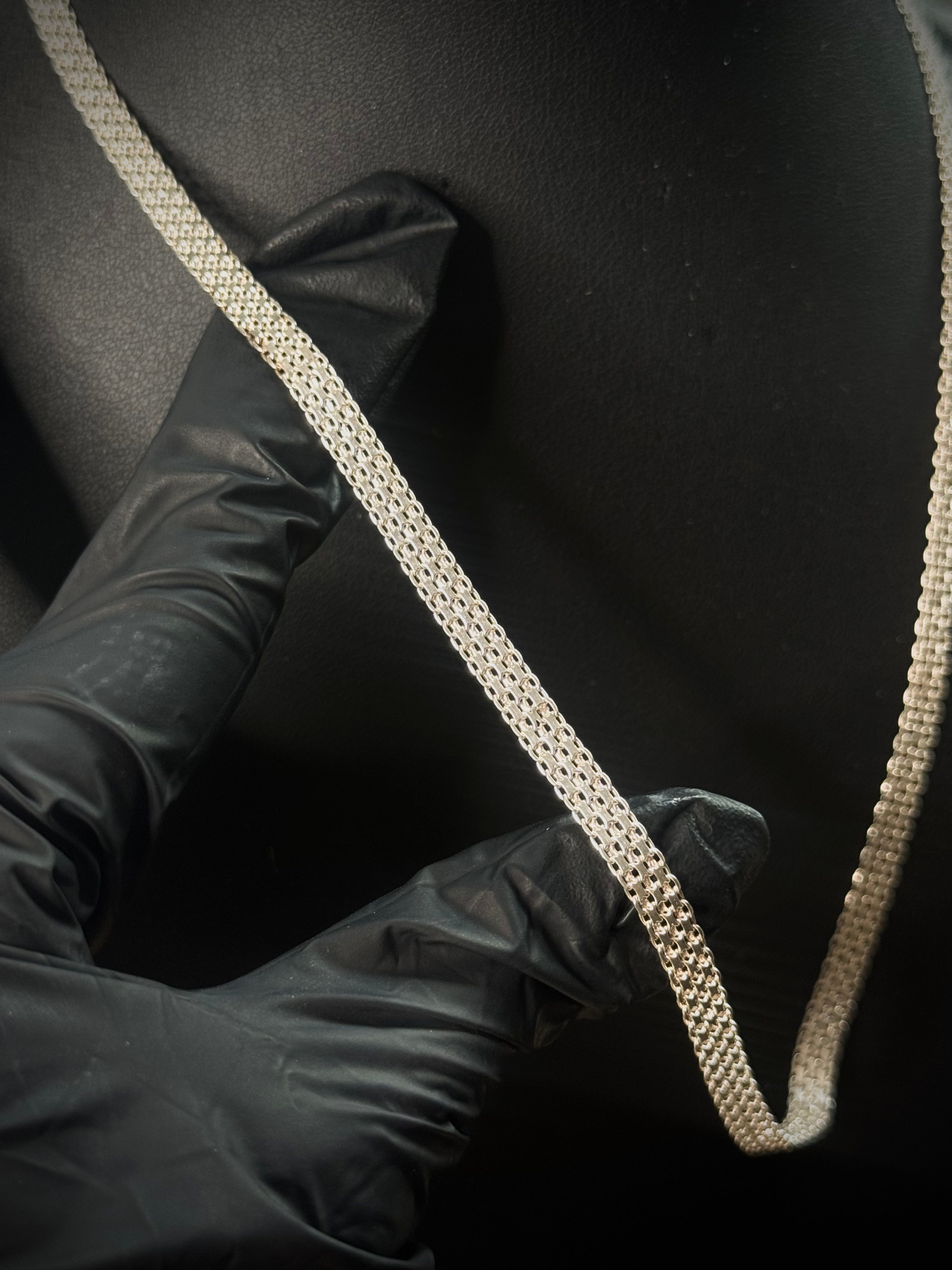 CADENA CHINA DOBLE 10.06gr / 50cm / PLATA