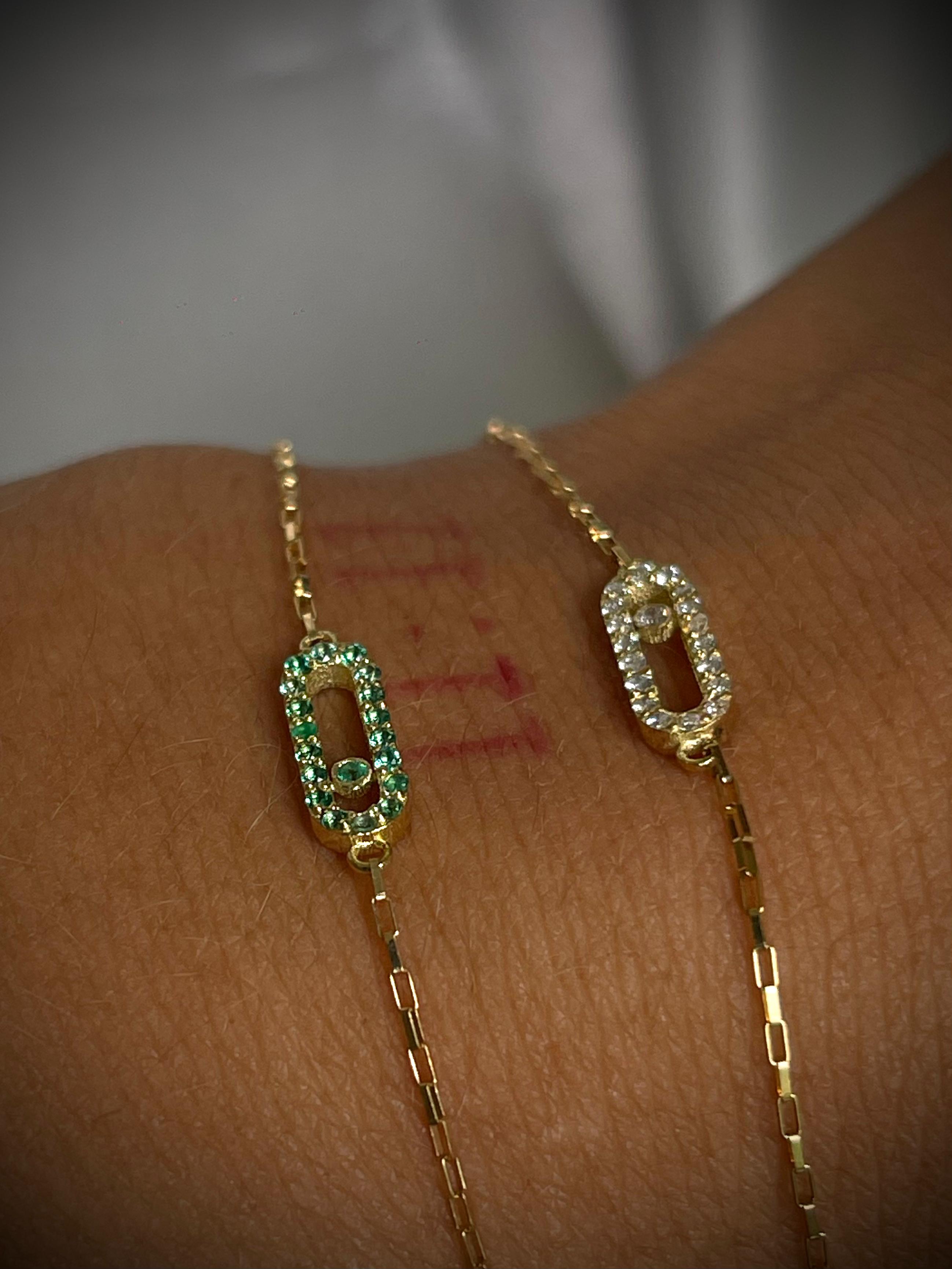 PULSO MINI MSK 0,20 CTS DIAMANTES / ORO AMARILLO 0,89GR