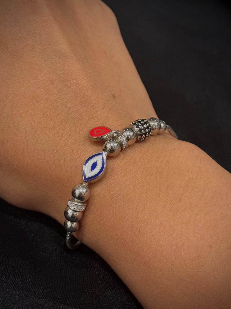 PULSO CHARMS SLEEVE OJO TURCO BOLA DE FUEGO