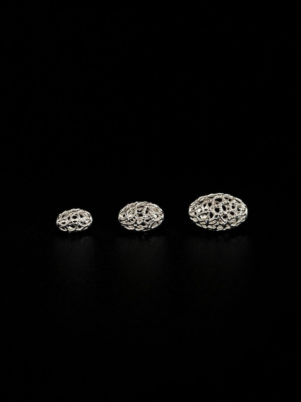 BOLAS ENMALLADA OVALADA 0.1gr / 5Mm / Plata