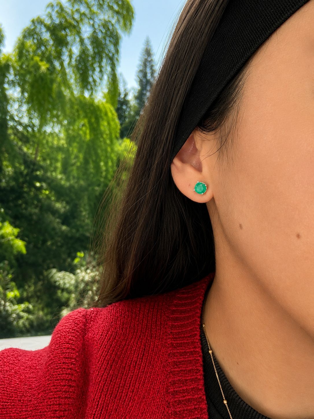 TOPOS CLASICO ESMERALDA 1.68gr / PLATA (Joya)