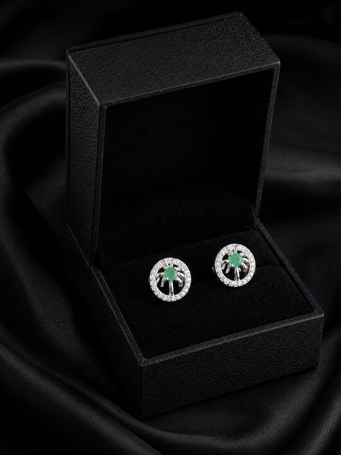 SET BRISA ESMERALDA 2.6gr / PLATA (Joya)