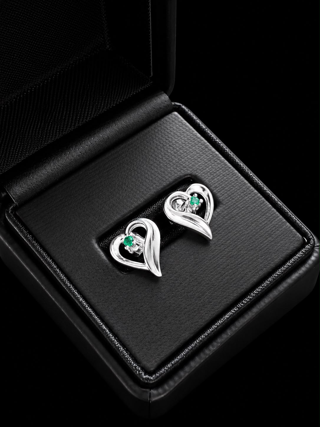 TOPOS LATIDO ESMERALDA 2.05gr / 1.24cm / PLATA (Joya)