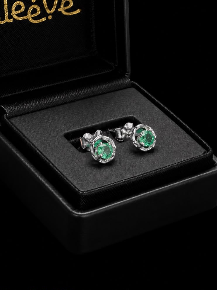 TOPOS ECO ESMERALDA 1.12gr / 0.8cm / PLATA (Joya)