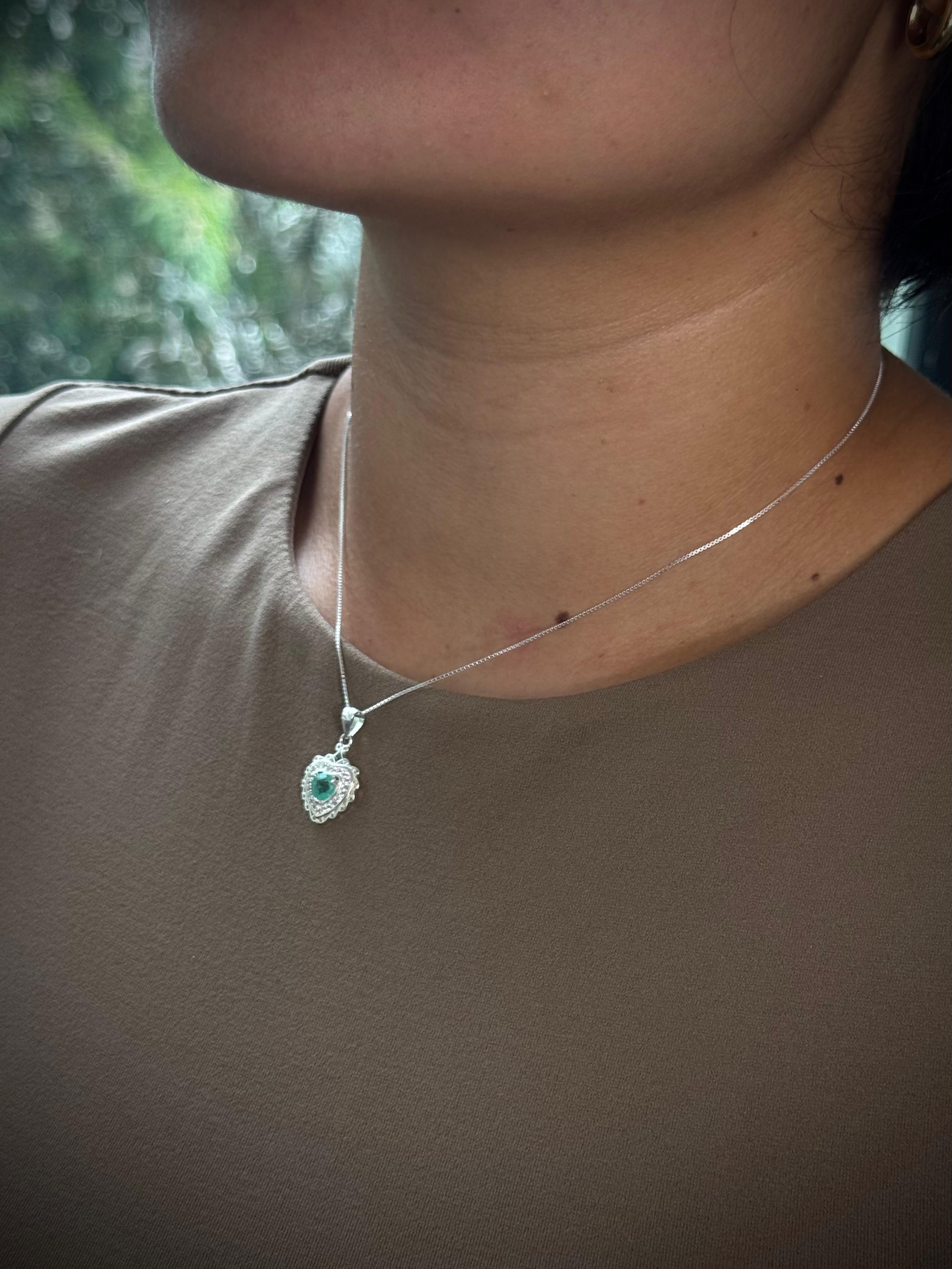 CADENA ALMA ESMERALDA 2.54gr / 40cm / PLATA (Joya)