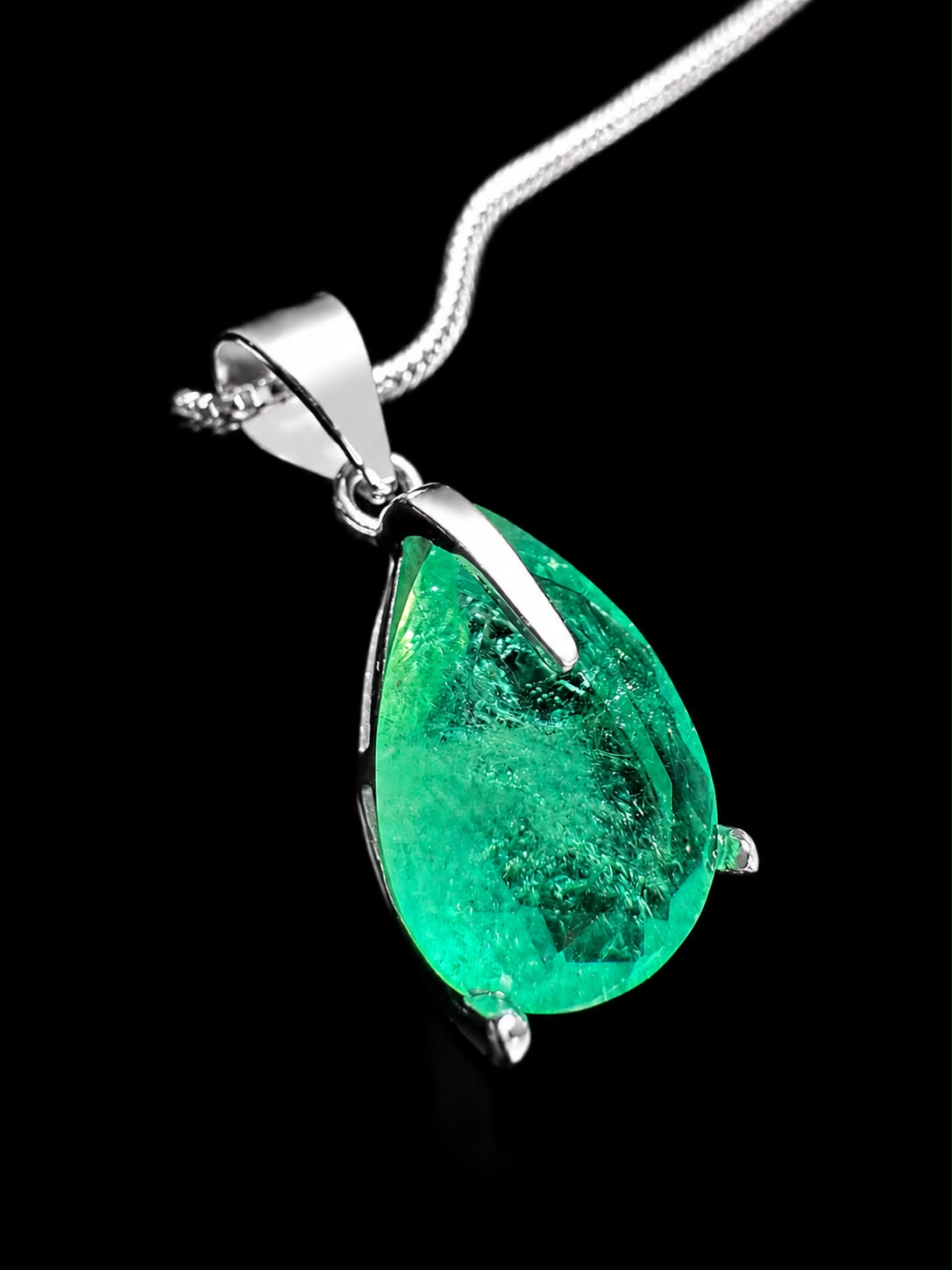 CADENA GOTA ESMERALDA 2.58gr / 50cm / PLATA (Joya)