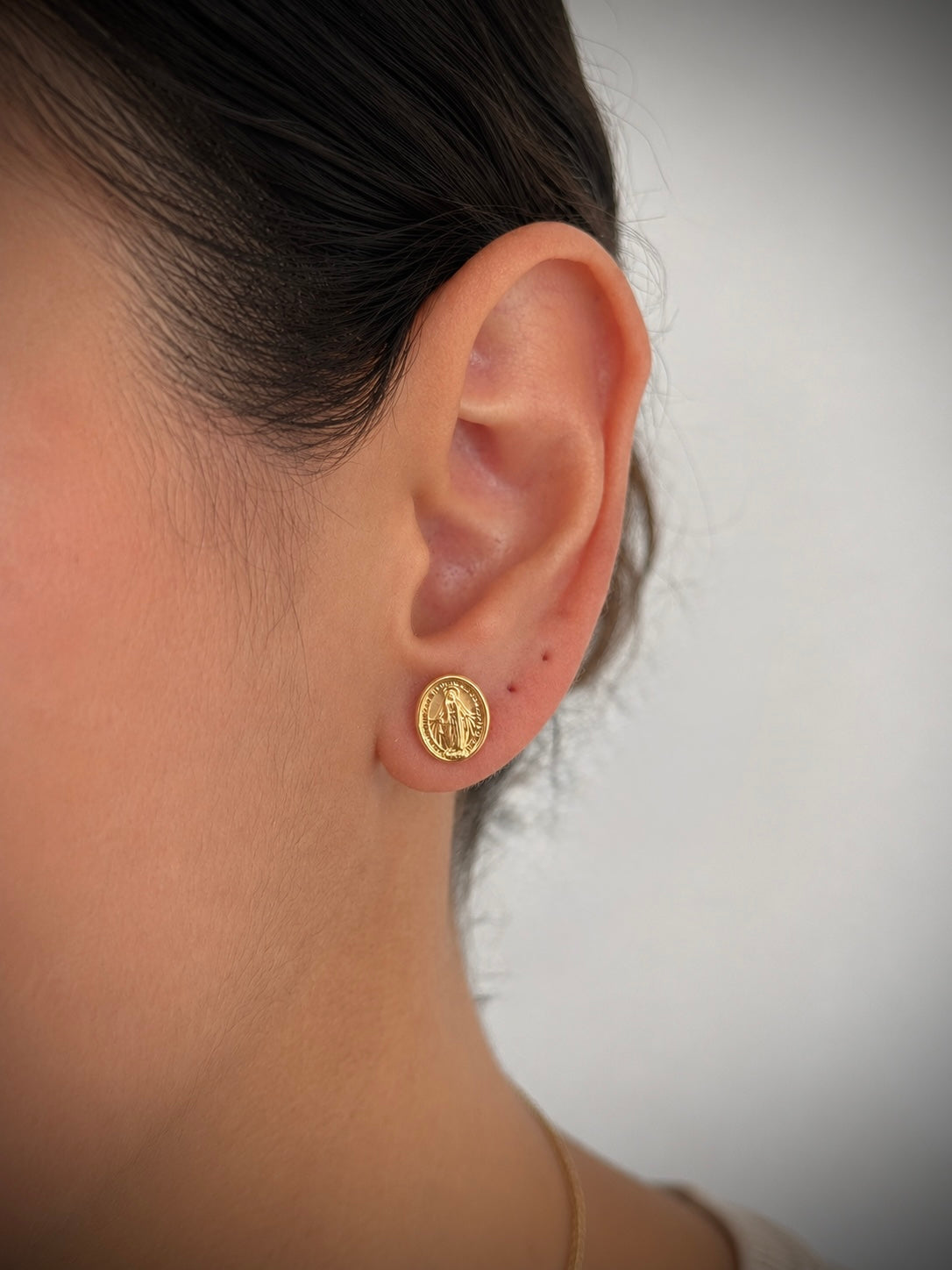 TOPOS VIRGEN MILAGROSA 0.95gr / 1cm / ORO AMARILLO Nac