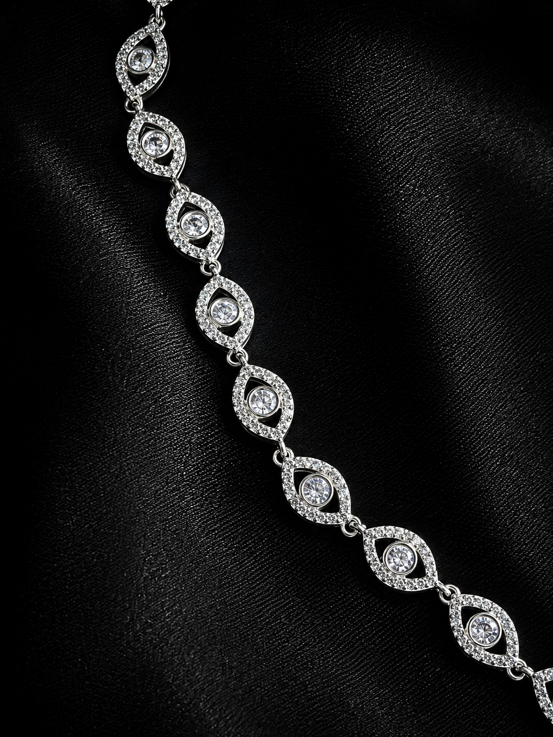 CADENA GARGANTILLA AJNA SWAROVKSI BLANCO 23.92gr / 40cm / PLATA Esp. Esp.