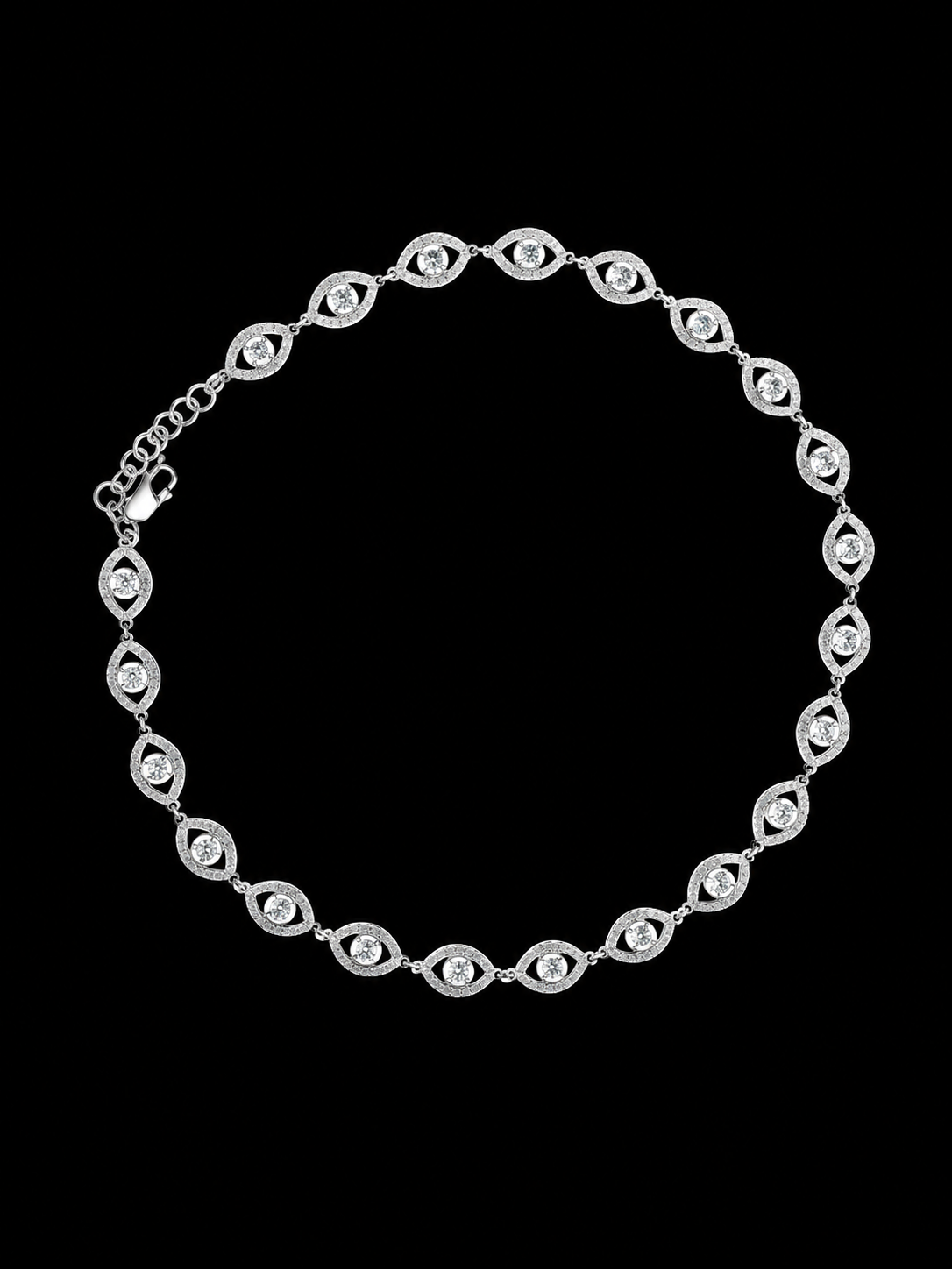 CADENA GARGANTILLA AJNA SWAROVKSI BLANCO 23.92gr / 40cm / PLATA Esp. Esp.