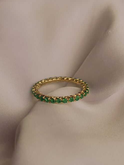 ARGOLLAS ESMERALDA 0,60 CTS / ORO AMARILLO 7GR