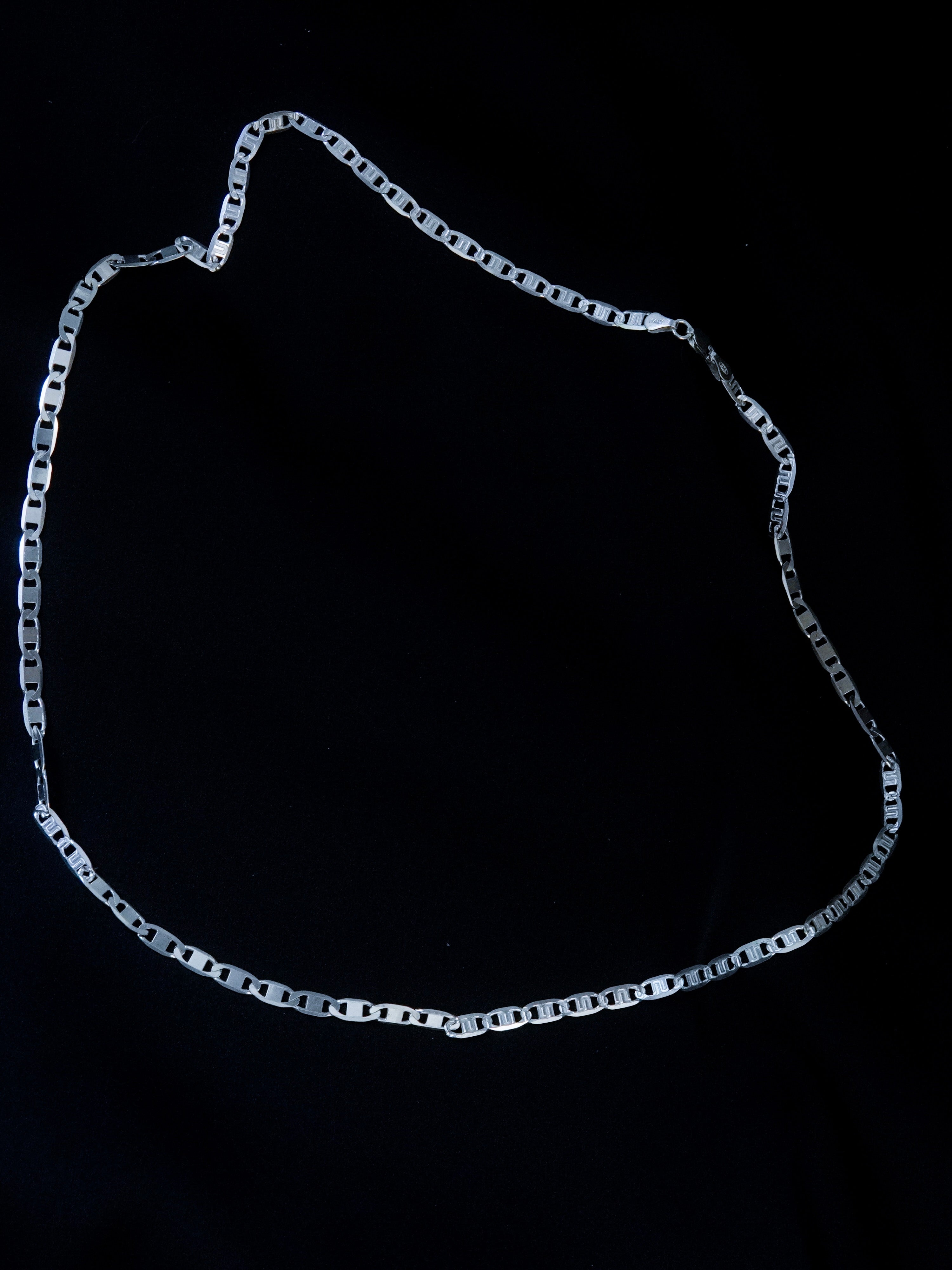 CADENA ESCALERA DIAMANTADA 16.21gr / 60cm / Plata