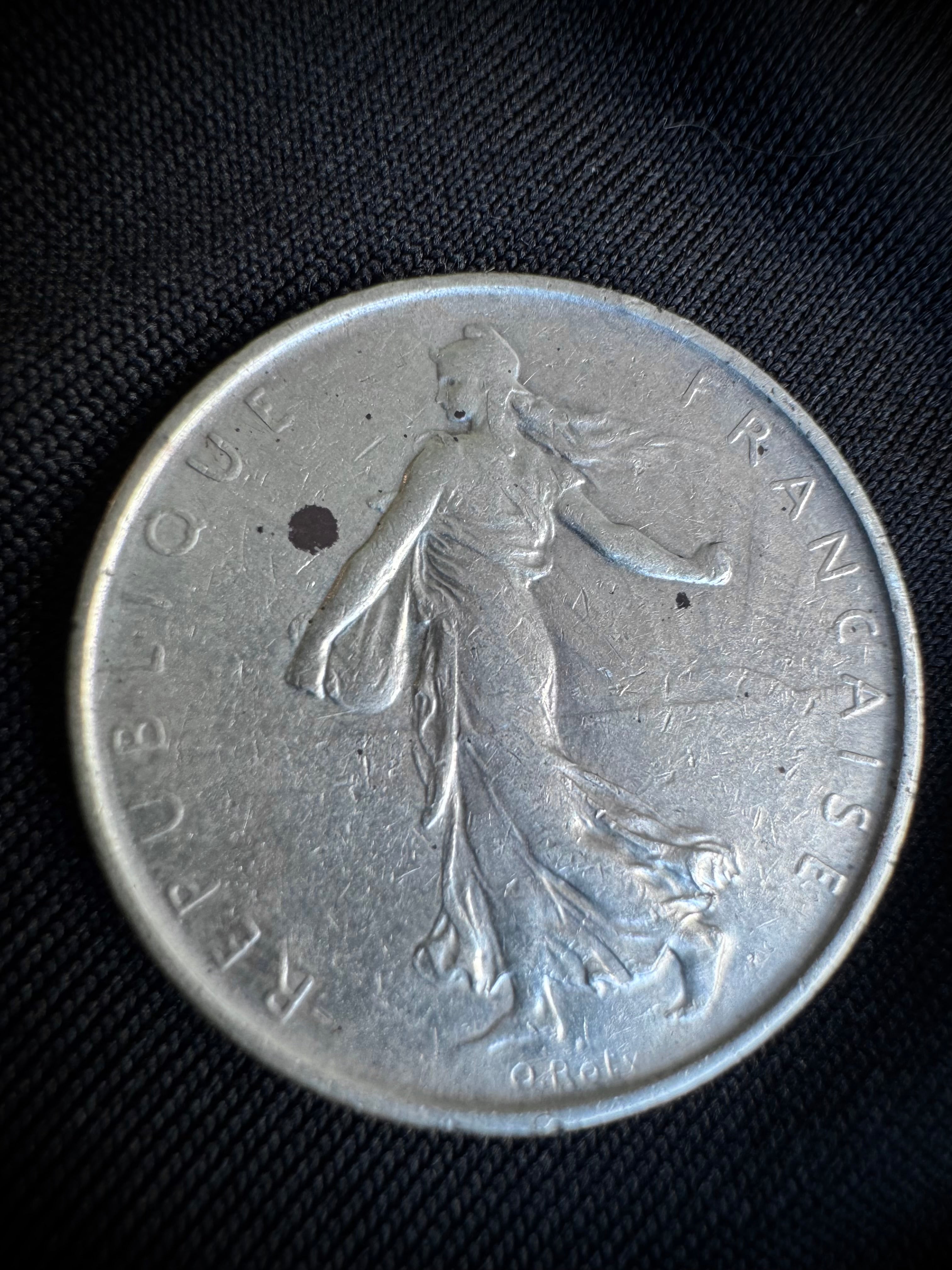 MONEDA FRANCIA 1961 12gr / 2.8cm / PLATAMONEDA