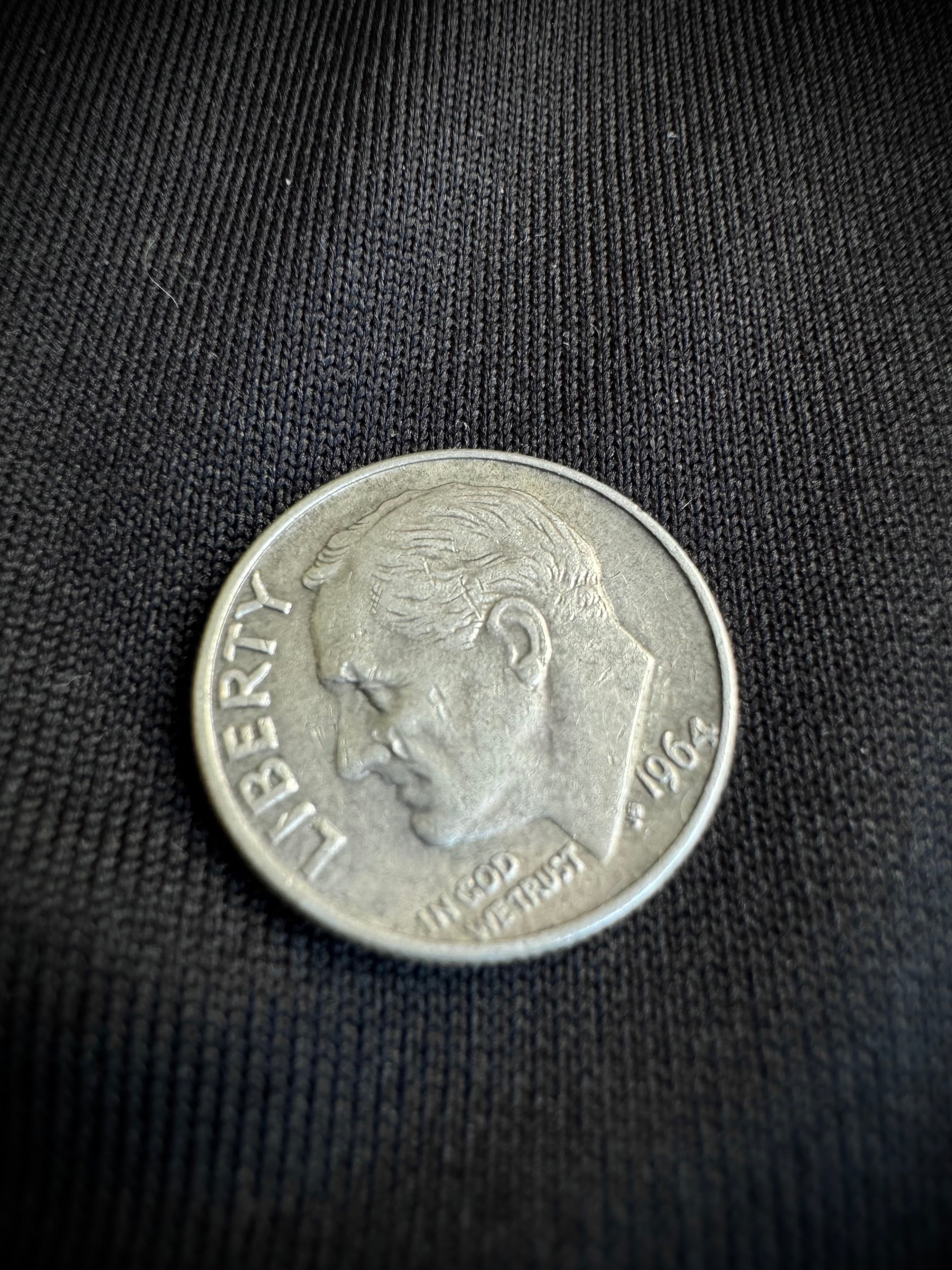MONEDA USA 1964 ONE DIME 2.53gr / 1.7cm / PLATAMONEDA