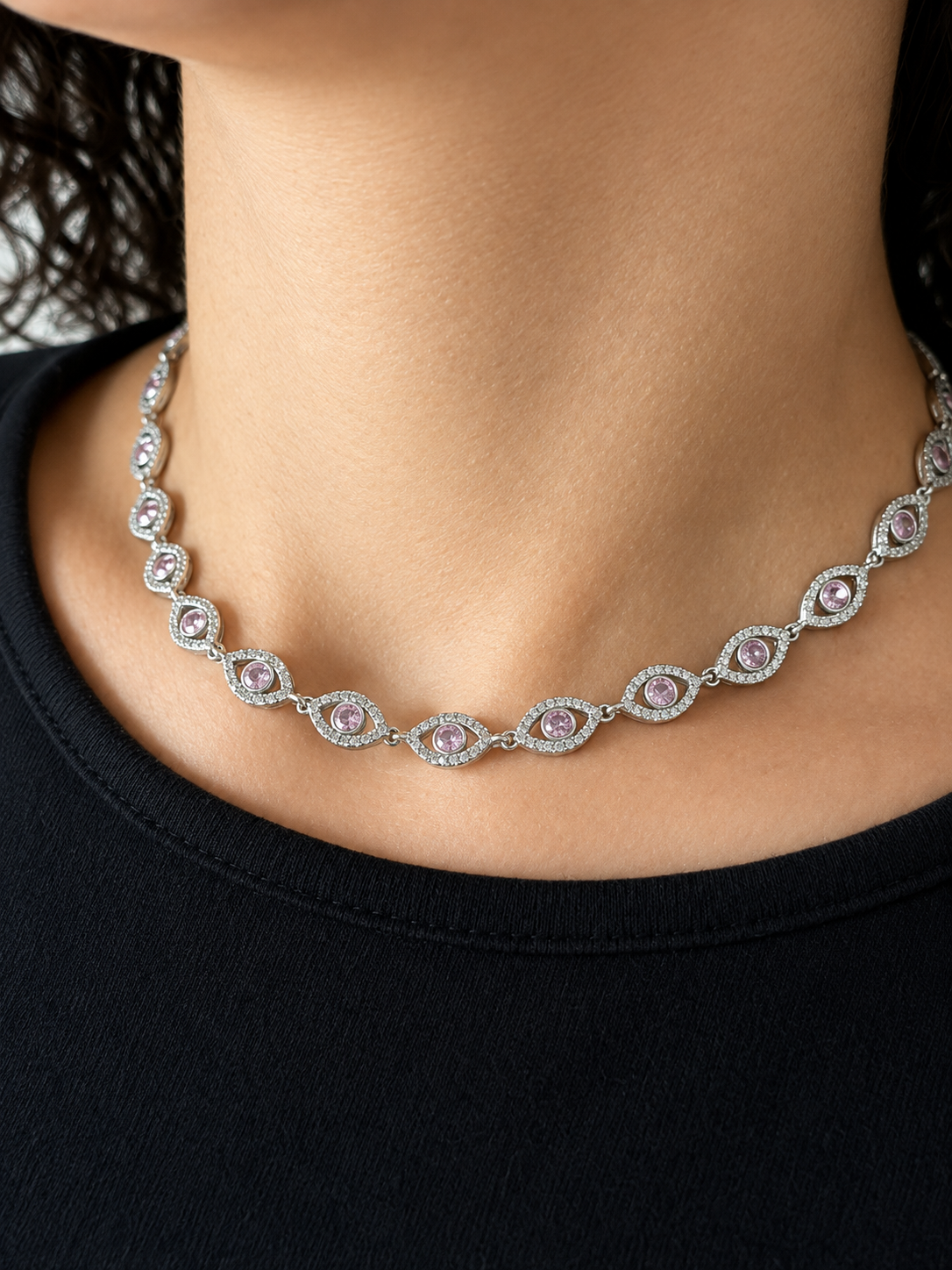 CADENA GARGANTILLA AJNA ROSA 23.69gr / 40cm / PLATA Esp. Esp.
