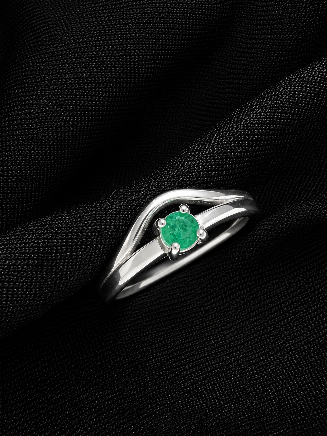 SOLITARIO ARABELLA ESMERALDA 1.65gr / TALLA 7 / PLATA (Joya)