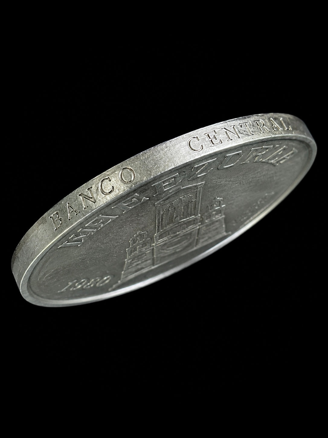 MONEDA VENEZUELA 1980 21.85gr / 4cm / PLATAMONEDA