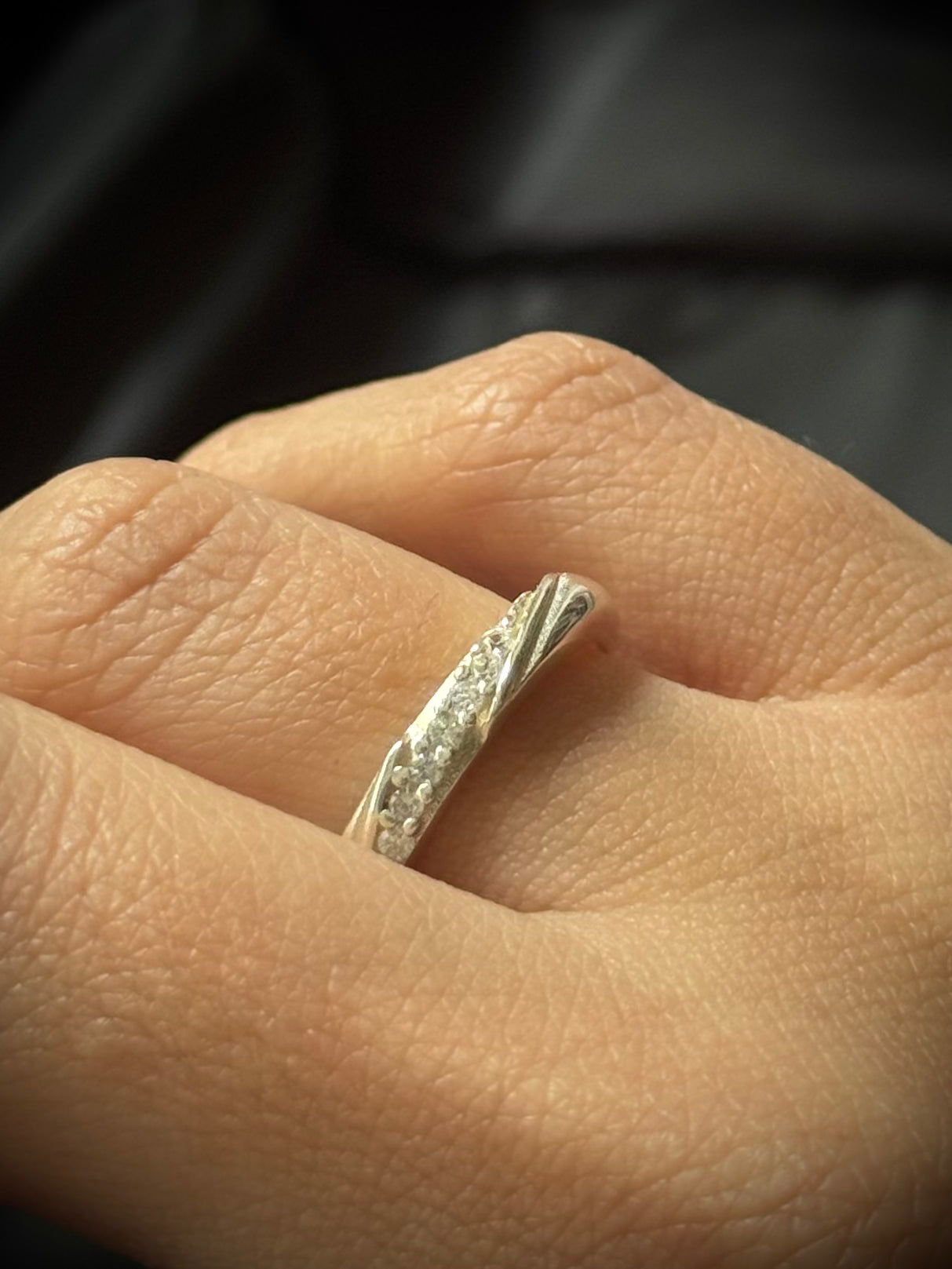 ARGOLLA SWAROVSKI BLANCO TALLA 6 3/4 2gr / Plata