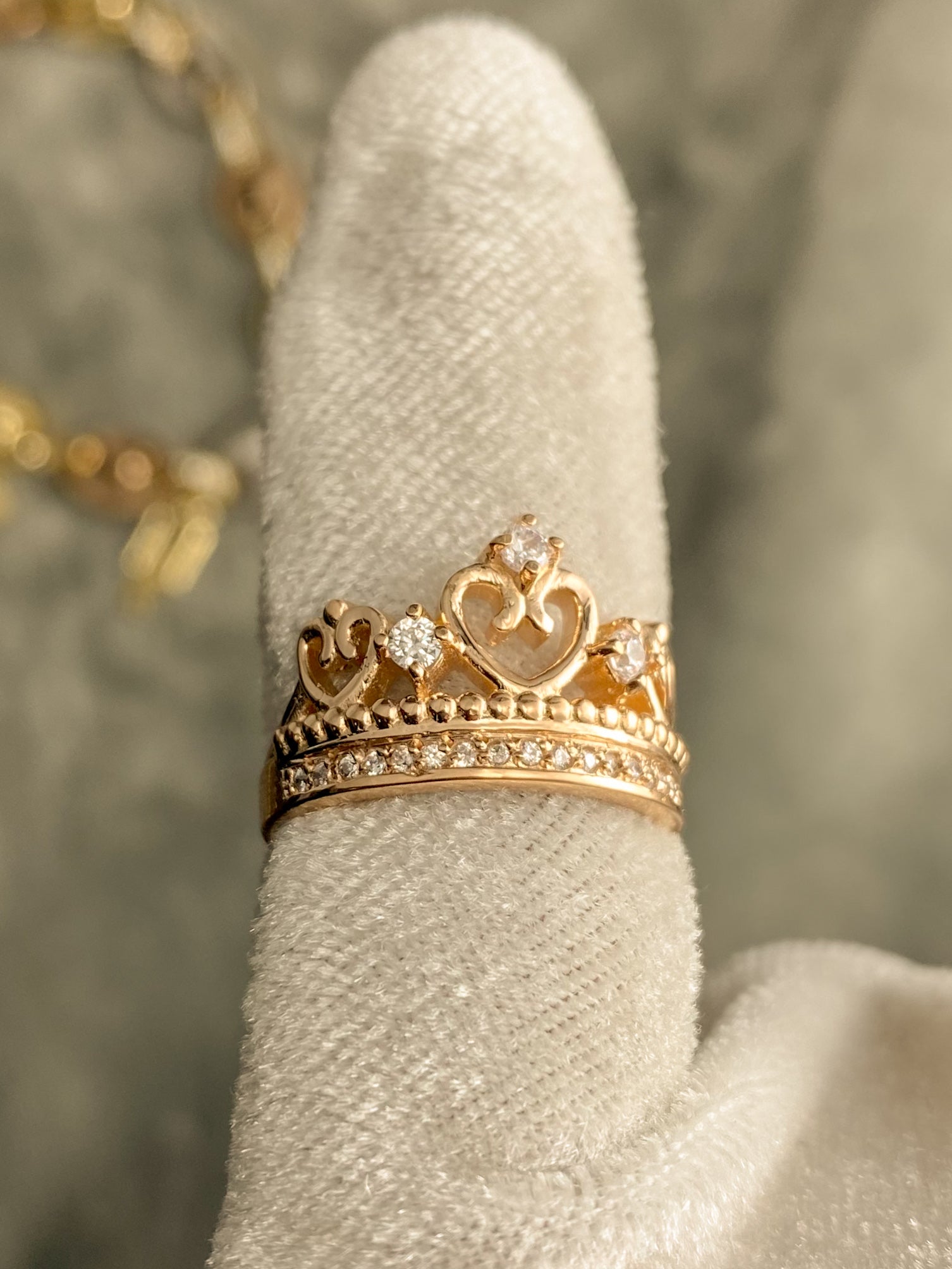 ANILLO CORONA 0,50 CTS DIAMANTES / ORO AMARILLO 6GR