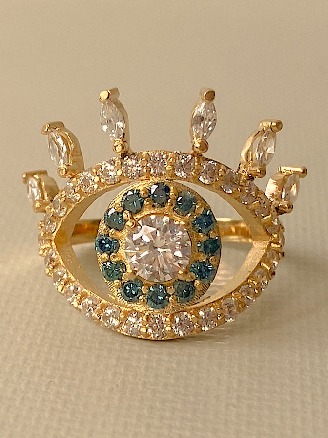 ANILLO SOL NACIENTE 1 CTS MOISSANITAS / ORO AMARILLO 7GR