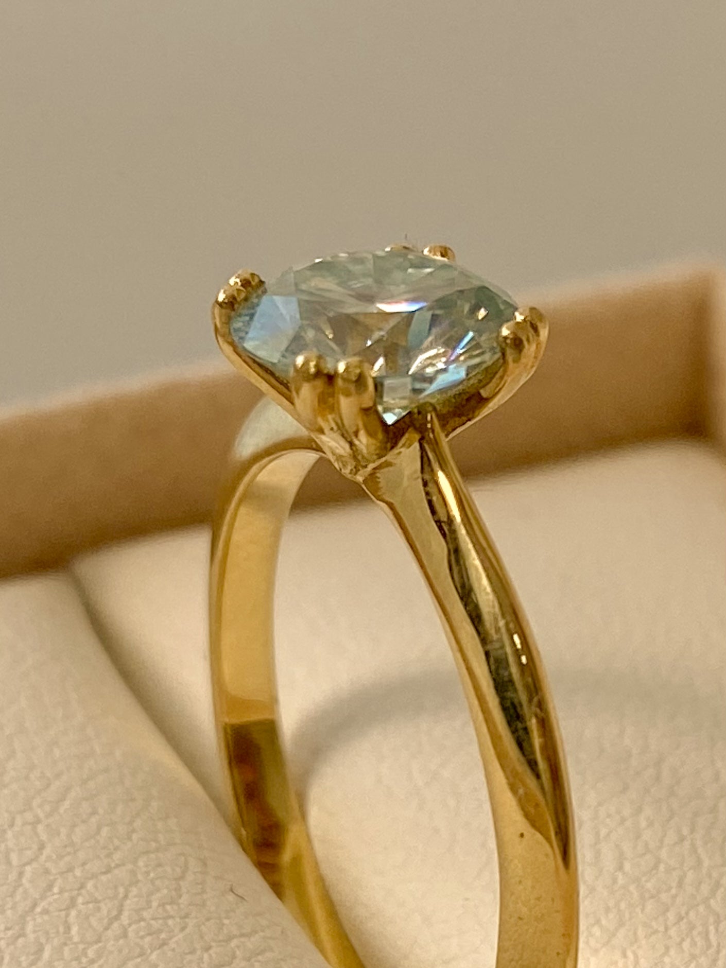 SOLITARIO CLASICO 0,50 CTS DIAMANTES / ORO AMARILLO 3GR