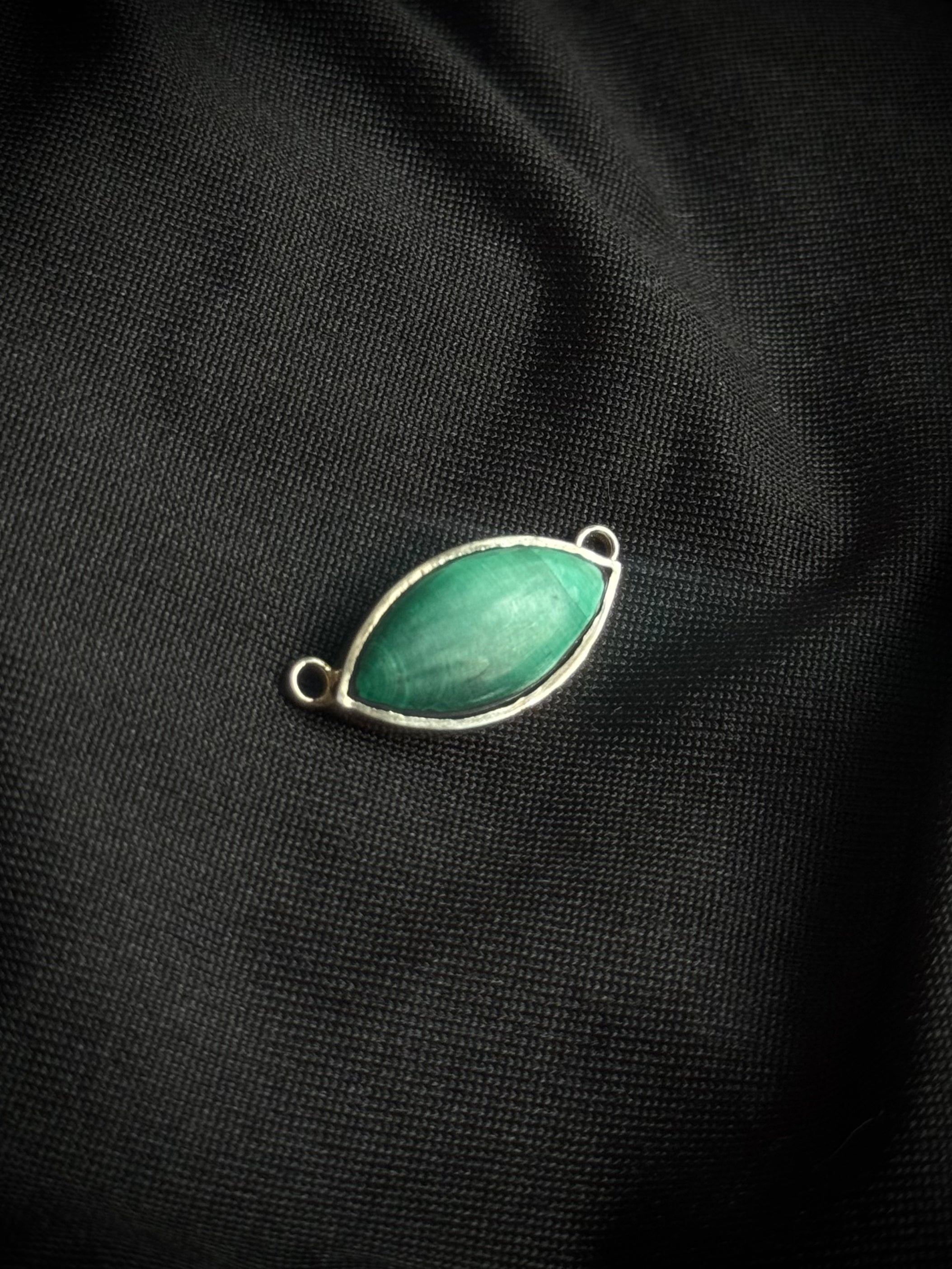 HERRAJE MALAQUITA SLEEVE 3.36gr / 1.1cm / PLATA