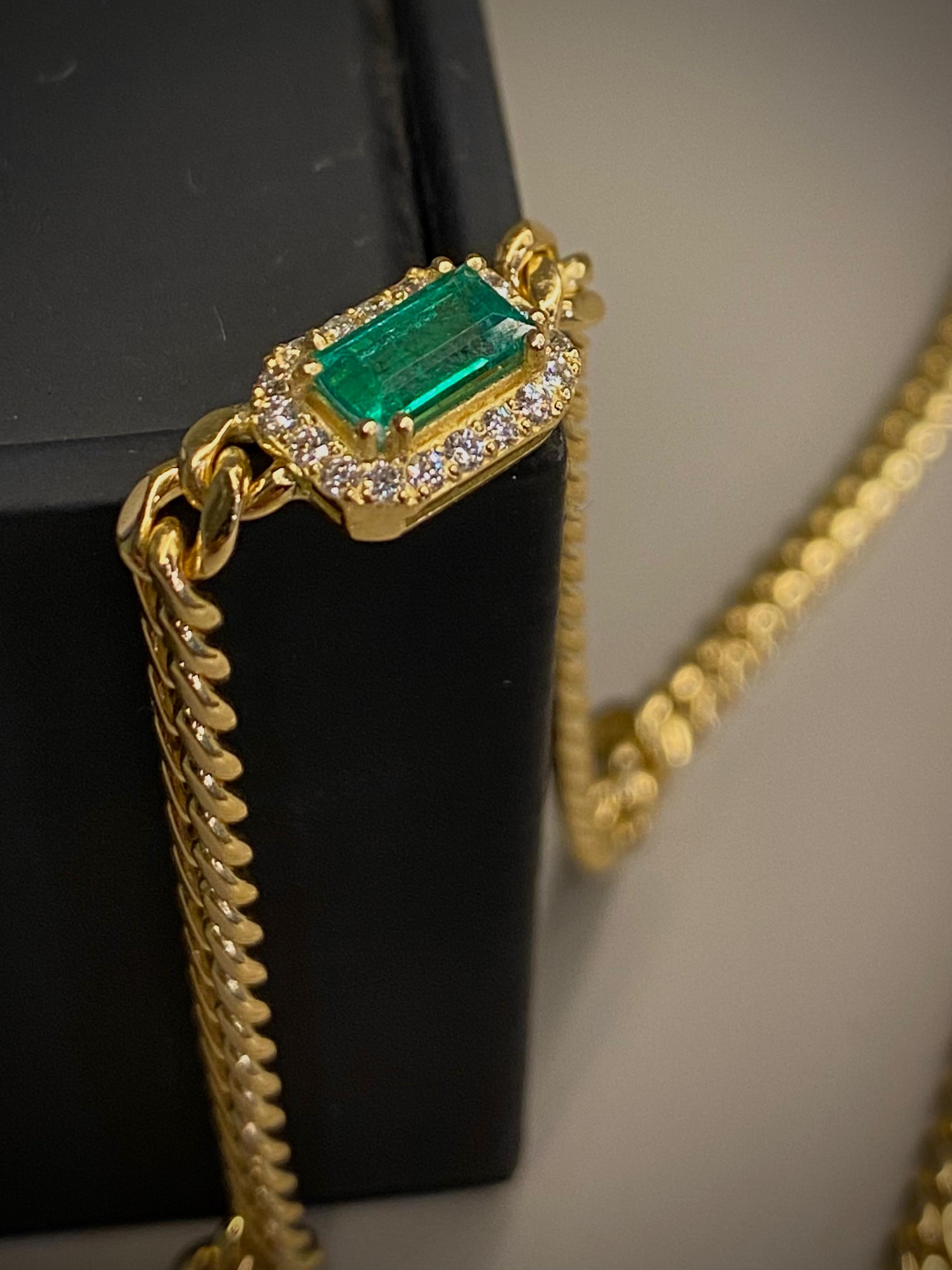 GARGANTILLA ALHEYA 0,20 CTS DIAMANTES, 0,65 CTS ESMERALDAS / 20GR