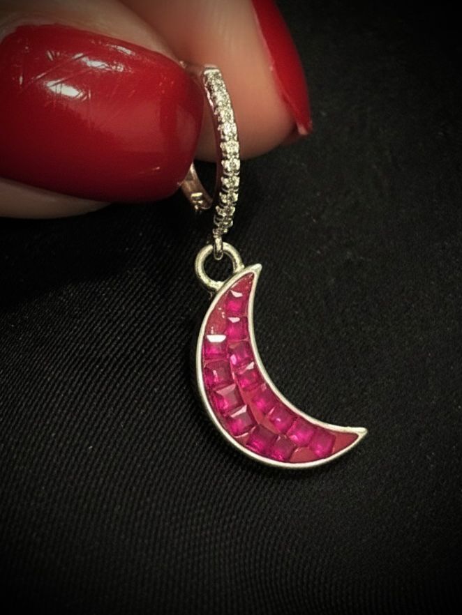 PENDIENTES LUNA CIRCONES SWA