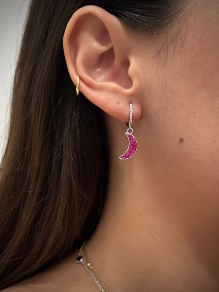 PENDIENTES LUNA CIRCONES SWA