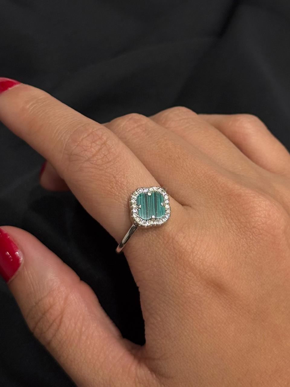 ANILLO TREBOL VERDE