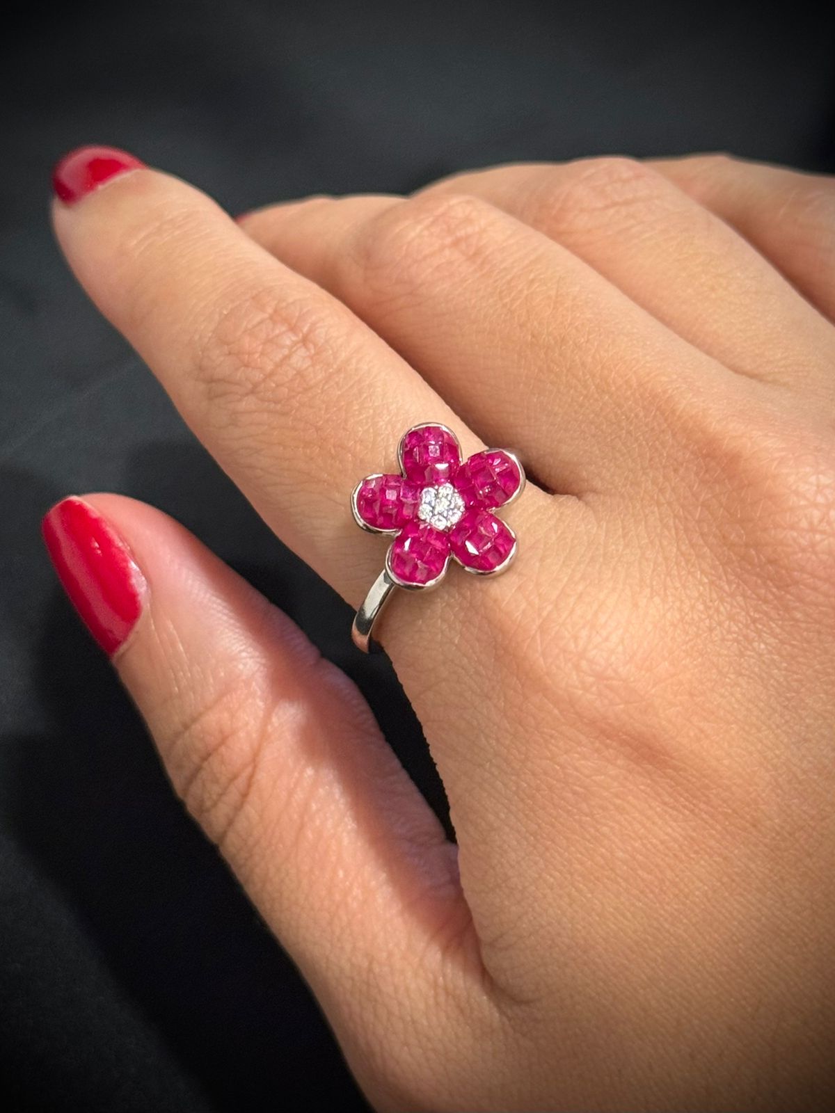 ANILLO MARGARITA FUCSIA