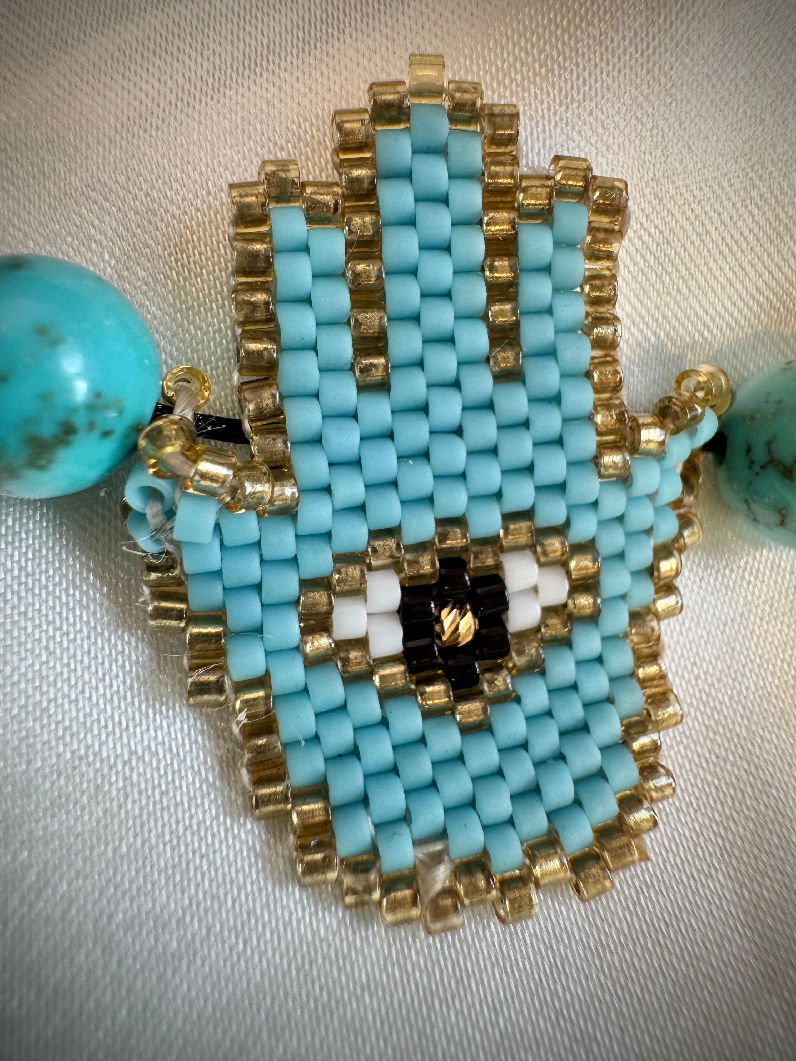 PULSERA MIYUKI AZUL ORO18K
