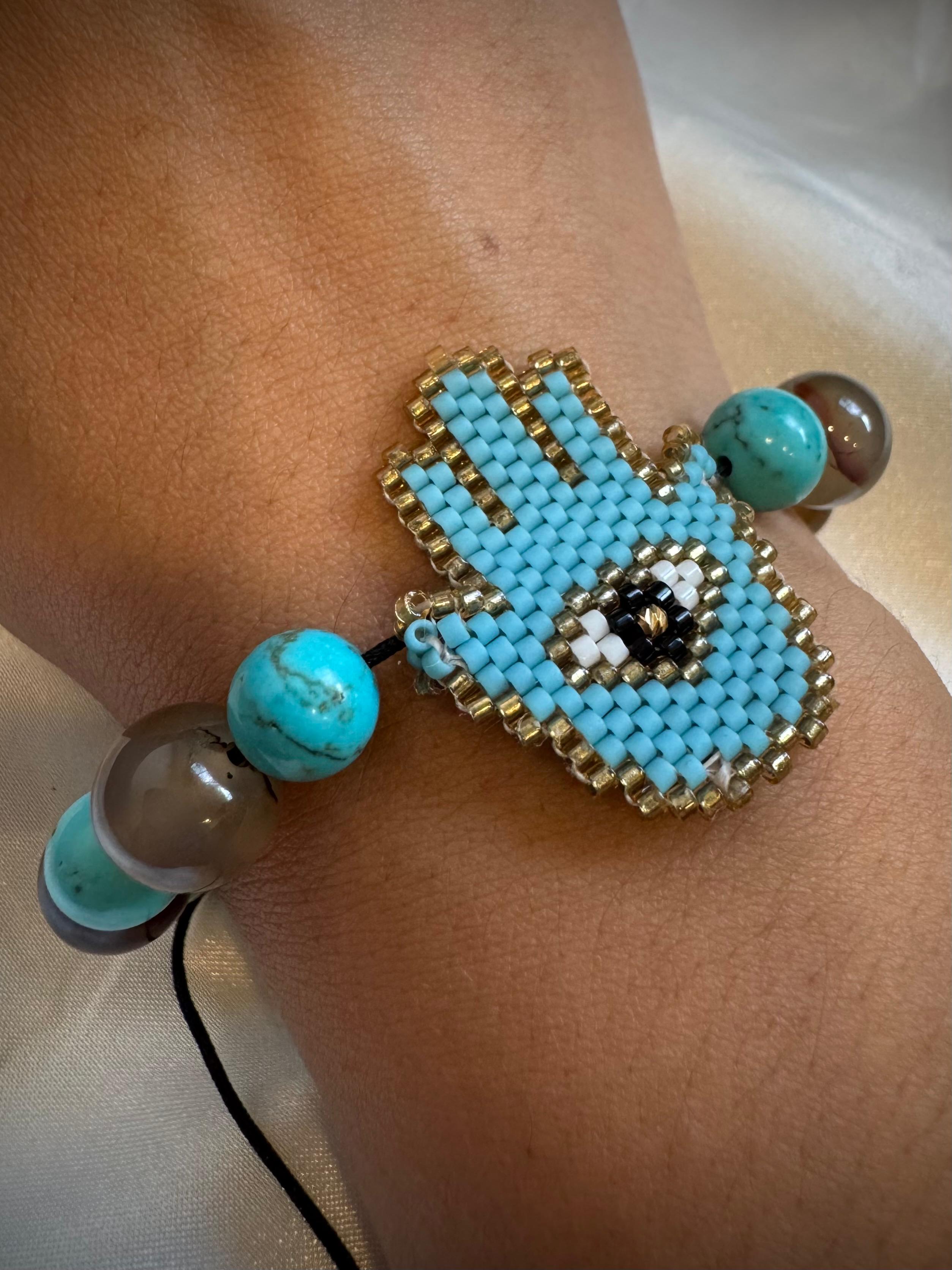 PULSERA MIYUKI AZUL ORO18K