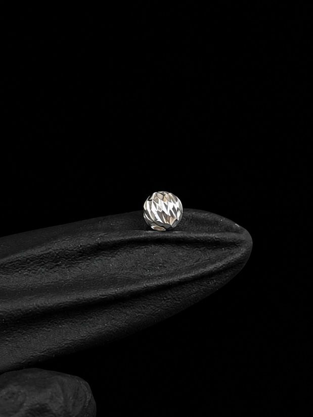 BOLAS DIAMANTADA 5MM 0.16gr / 0.5cm / PLATA