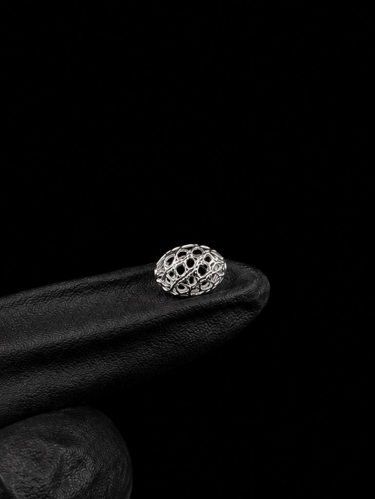 BOLAS ENMALLADA OVALADA 0.15gr / 7mm / Plata
