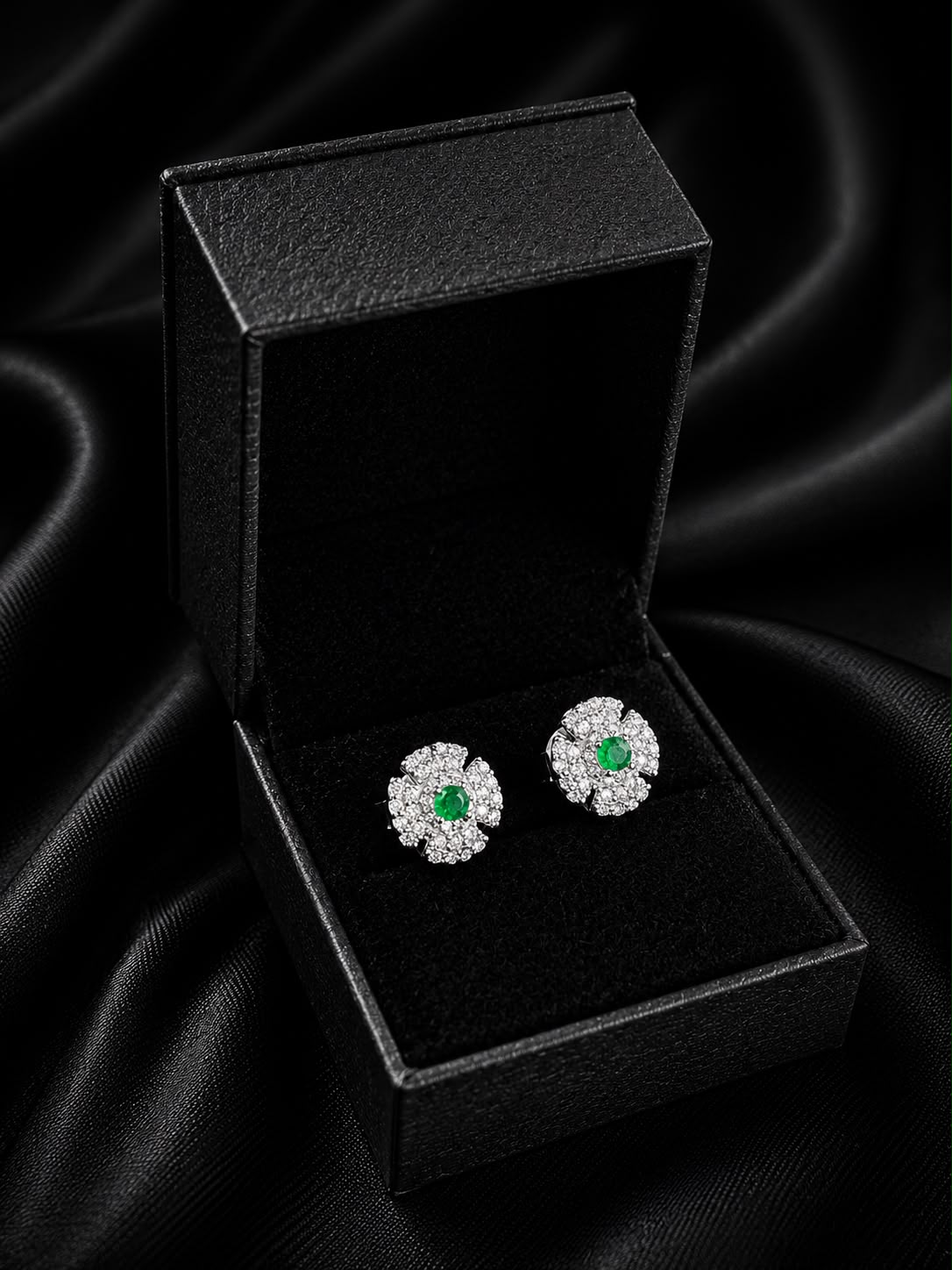 SET PRISMA ESMERALDA 2.18gr / PLATA (Joya)
